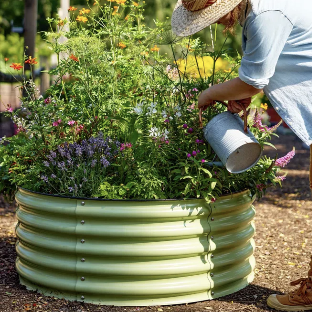 Burpee, 42" Galvanised Planter