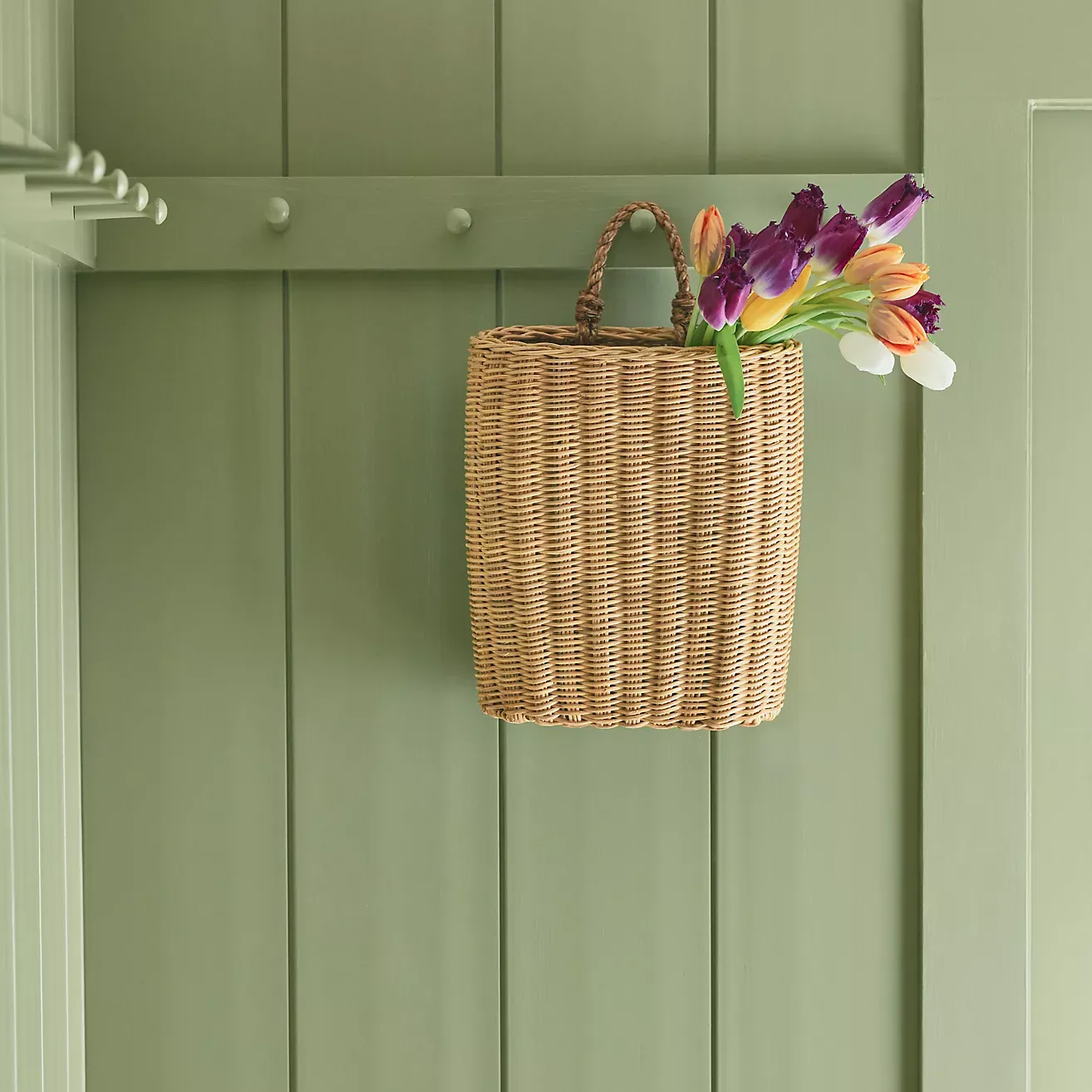 Hanging Wicker Wall Basket