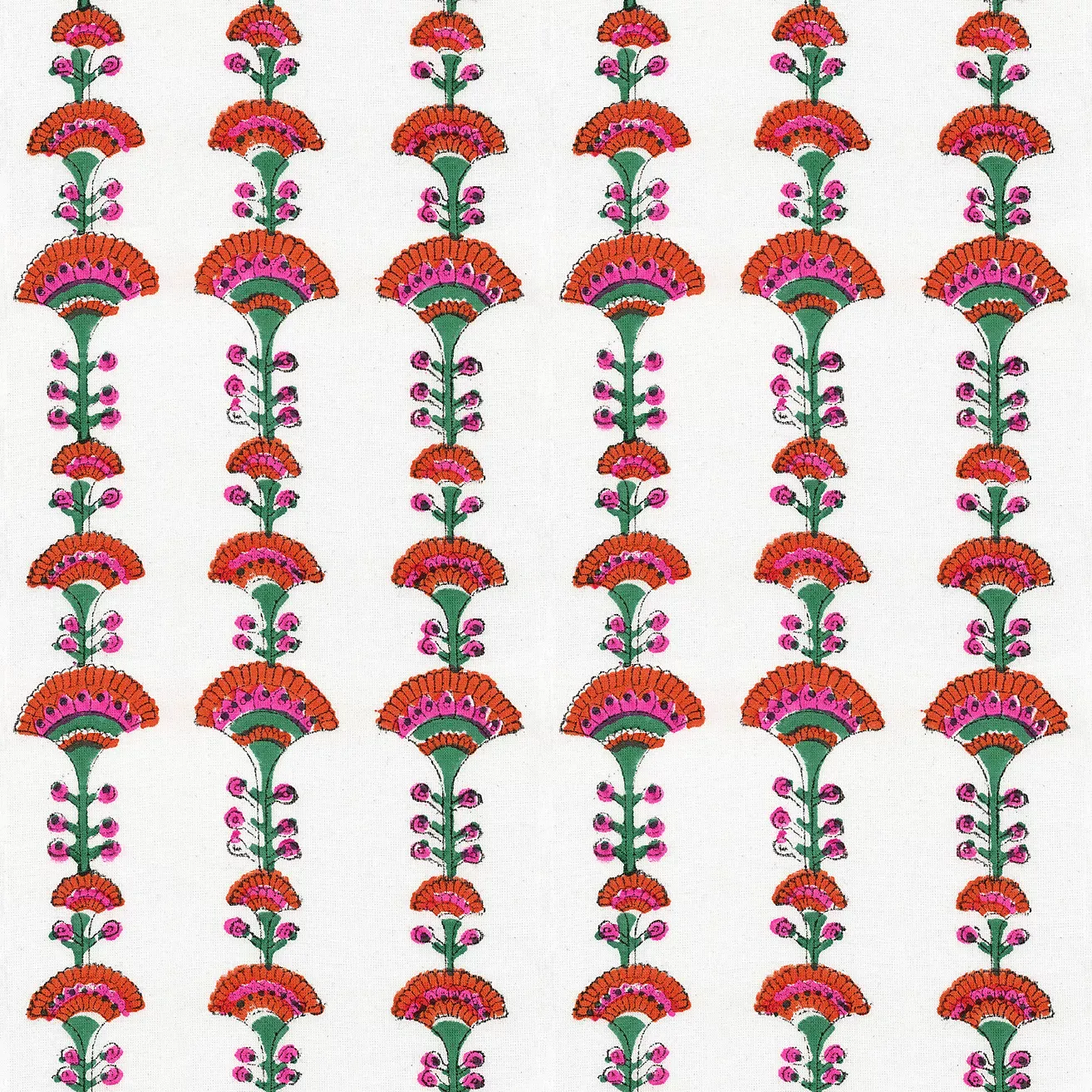 Furbish X Mitchell Black Eugenie Red Floral Wallpaper