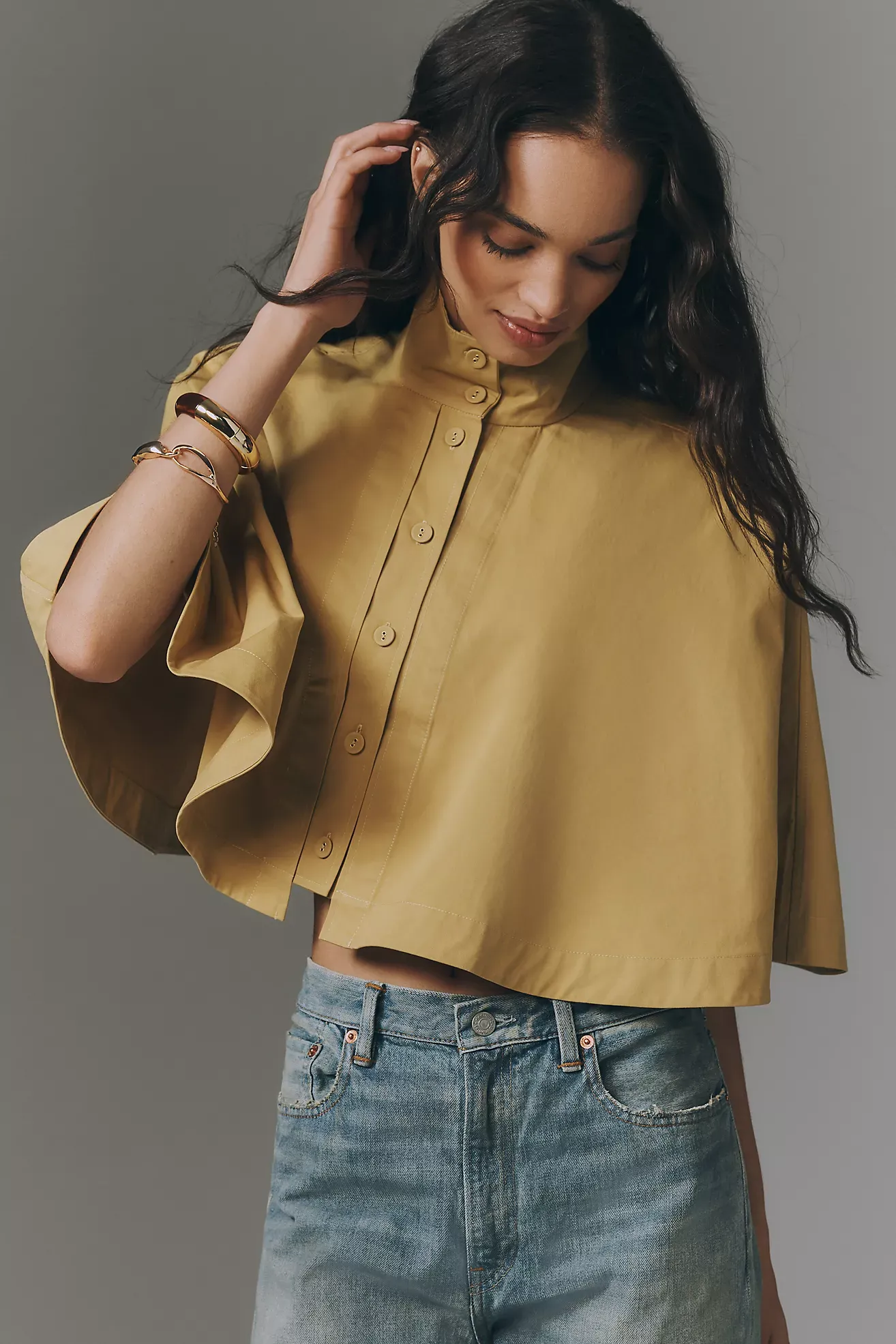 Sunday in Brooklyn Structured Trench Coat Cape