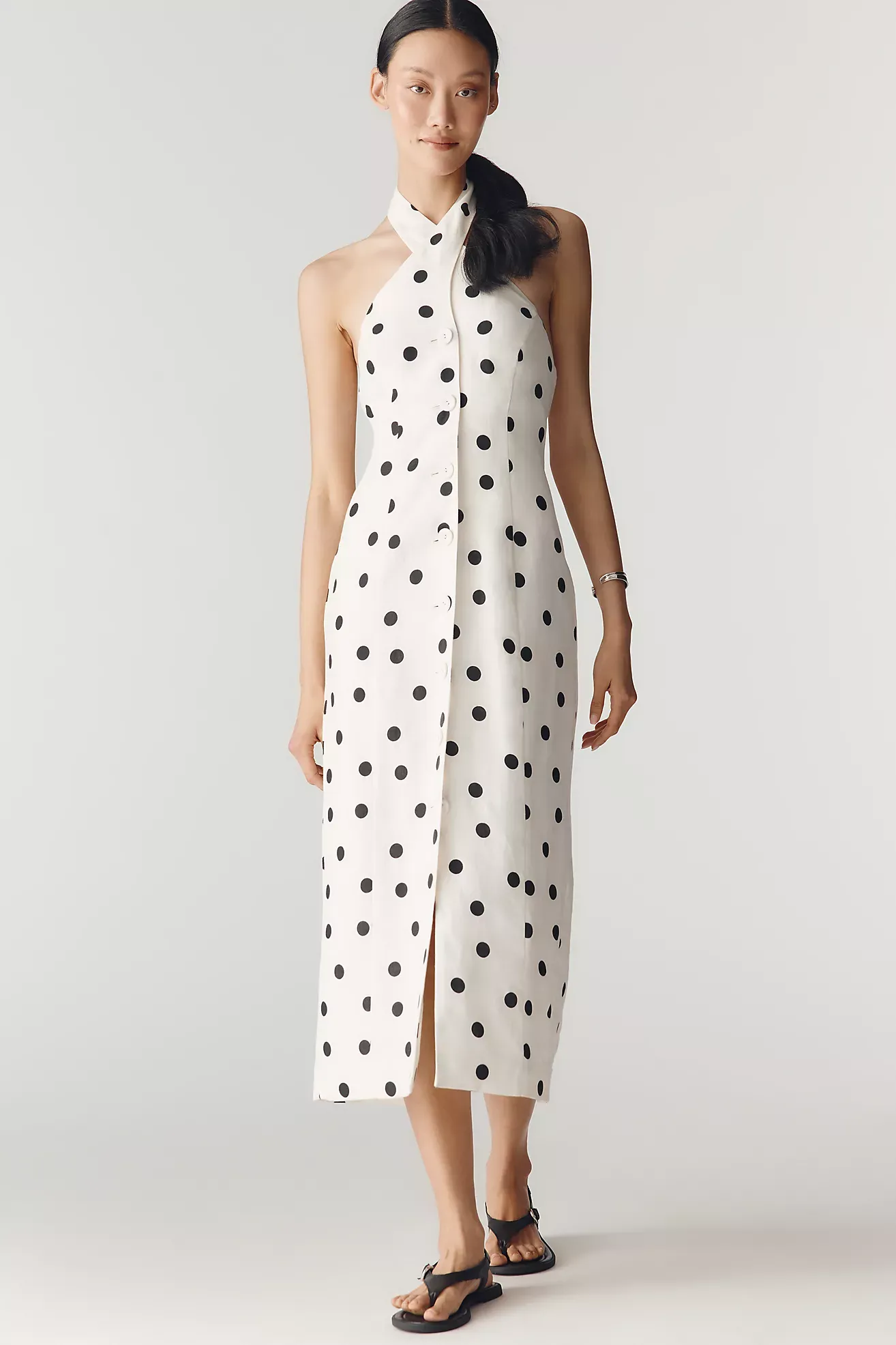 Nobody's Child Wrap-Neck Midi Dress