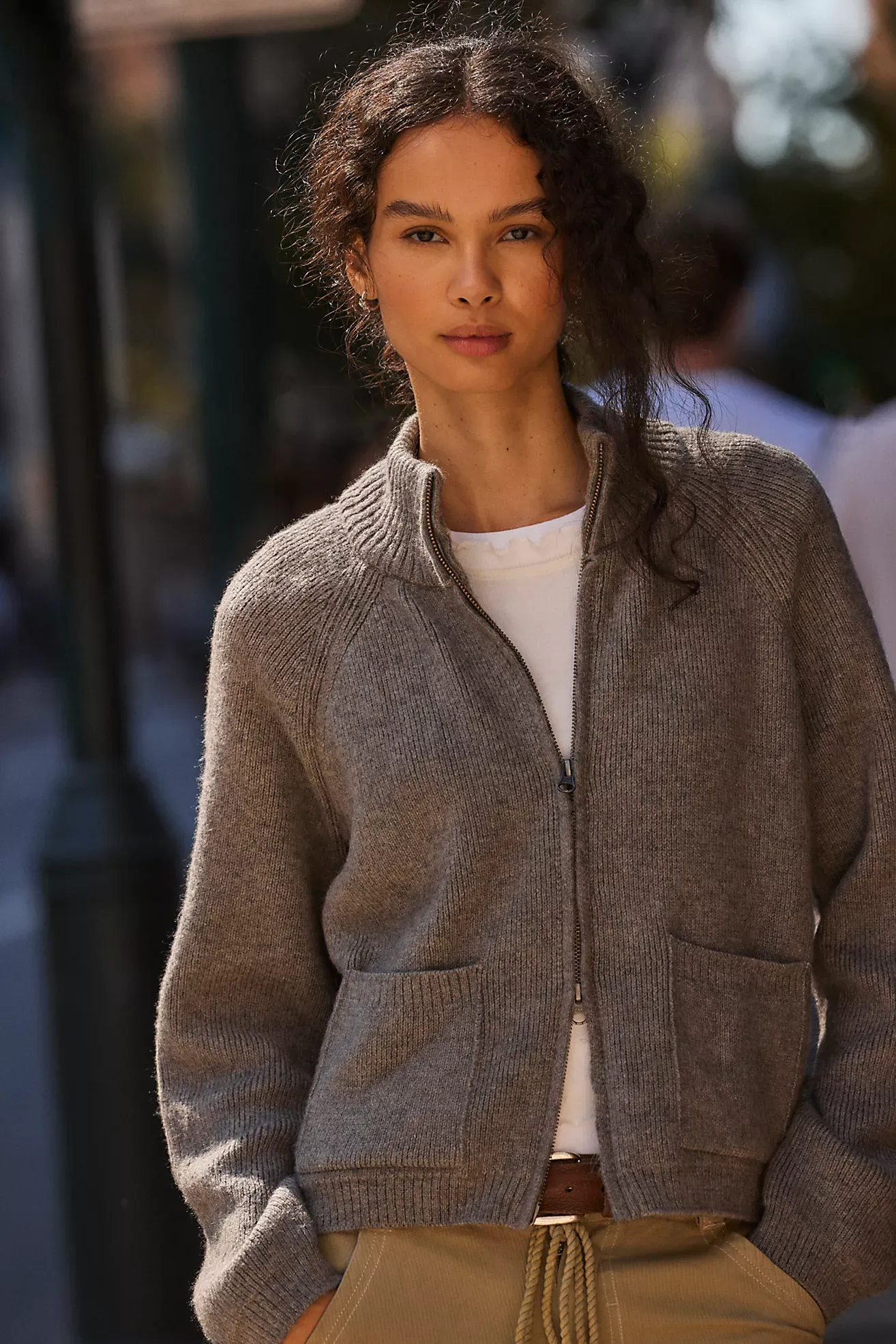 We the Free on It Zip-Up Cardigan