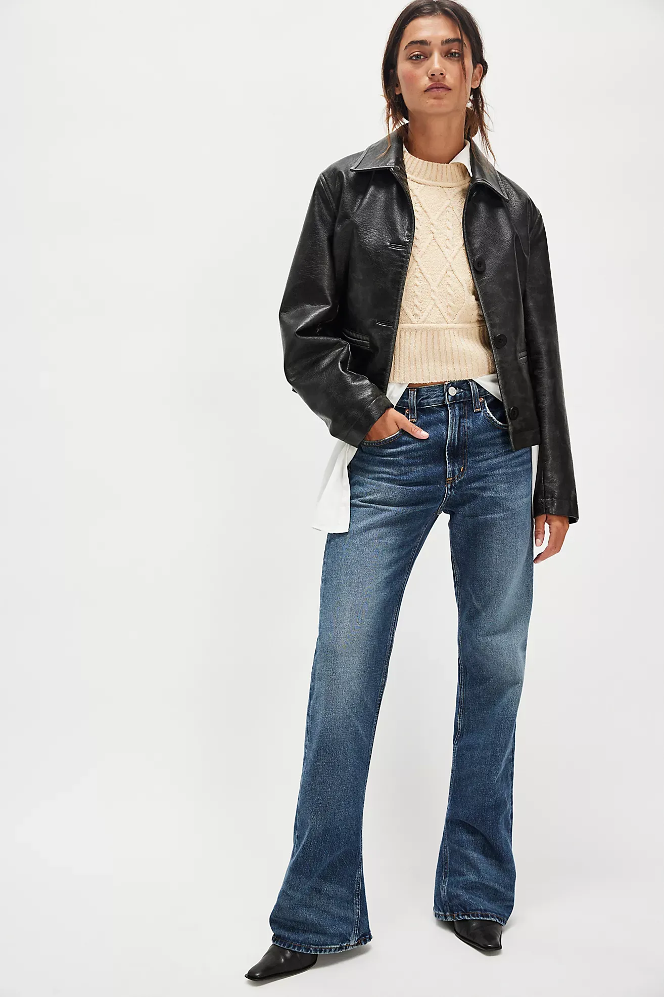 Agolde Mid-Rise Kick Bootcut Jeans