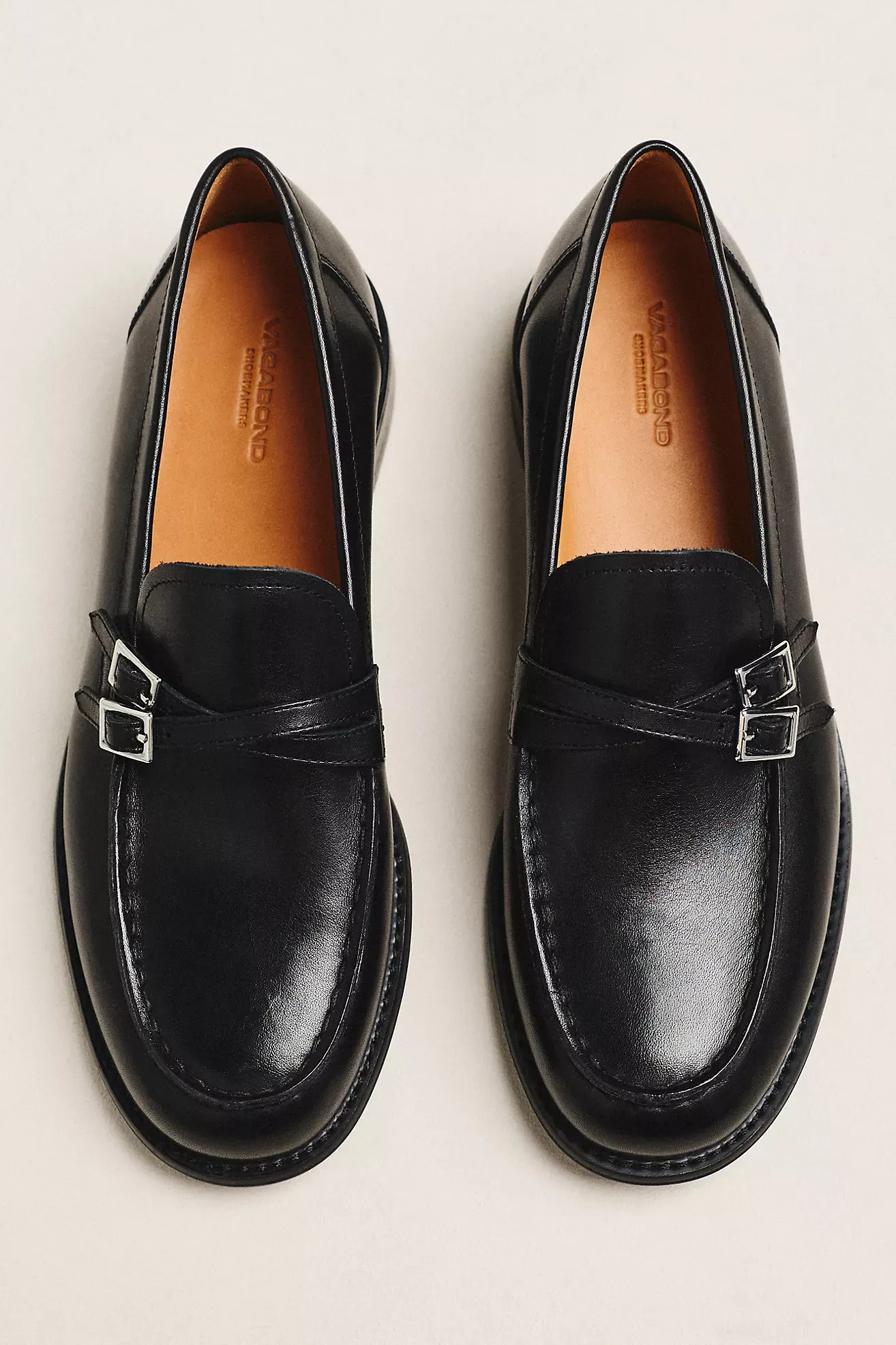 Vagabond Shoemakers Linn Double-Buckle Loafers