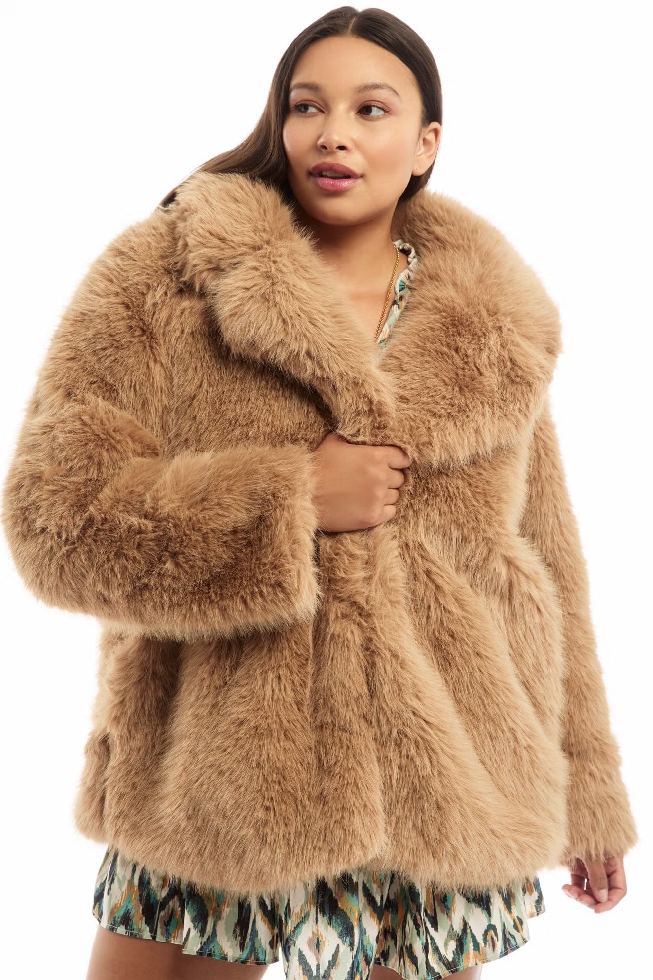 June &amp;amp; Vie faux fur coat