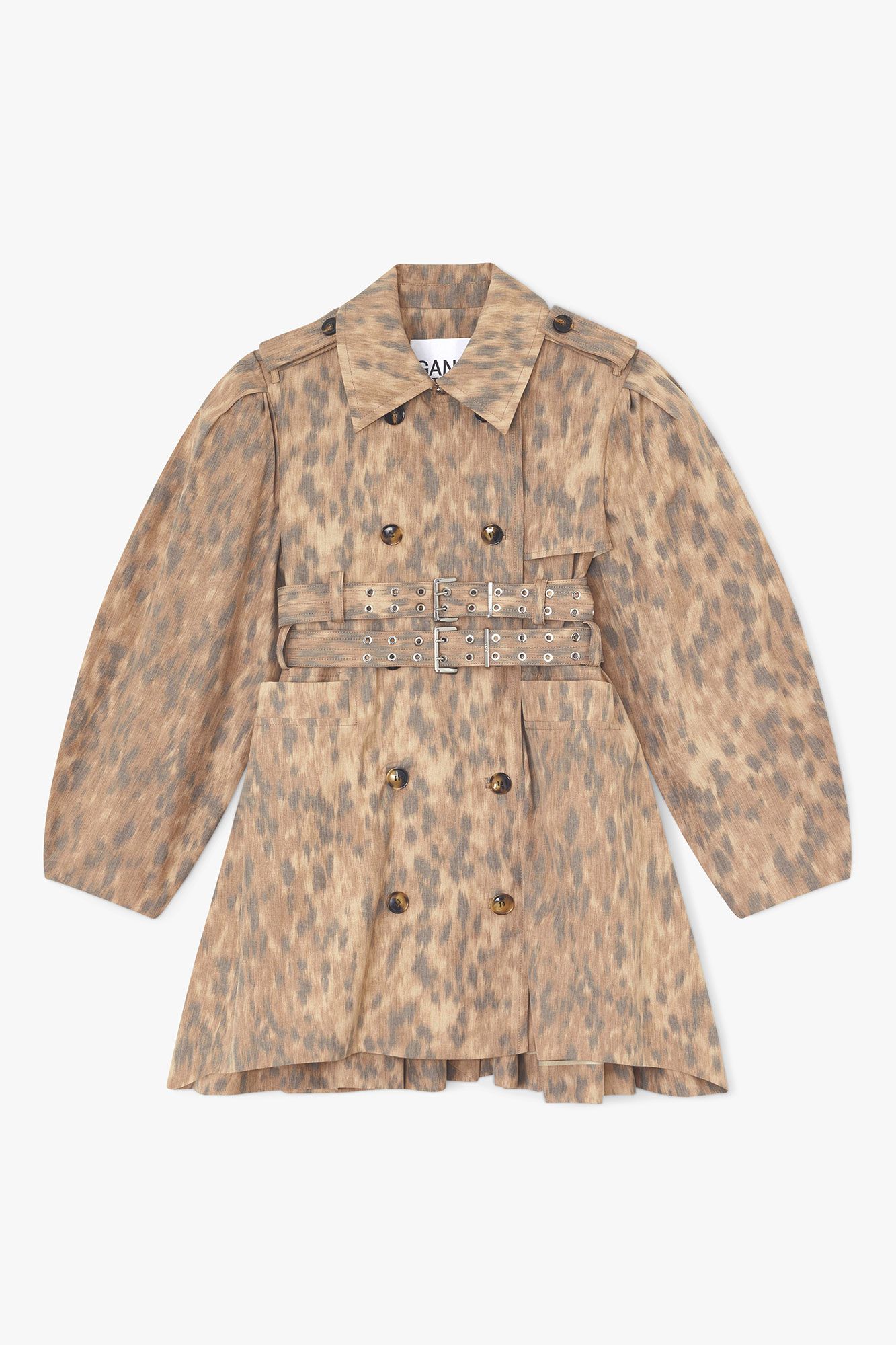 Trench Coat in Printed Cotton