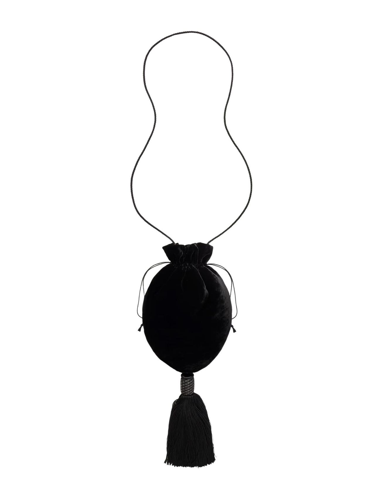LE SUNDIAL, Lee Tasseled Velvet Shoulder Bag