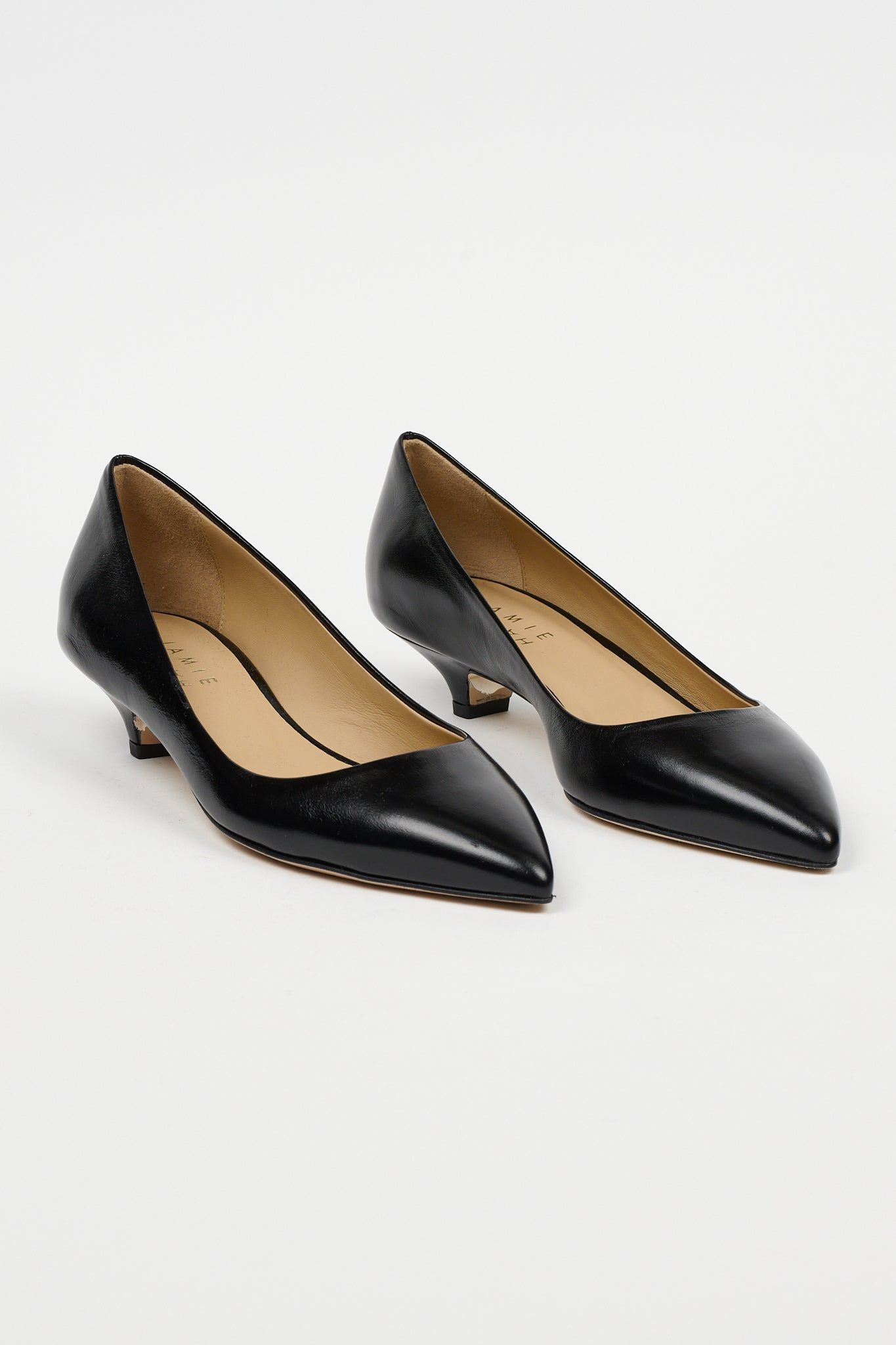 The Kitty Point Heel in High Shine Black - High Black / 35