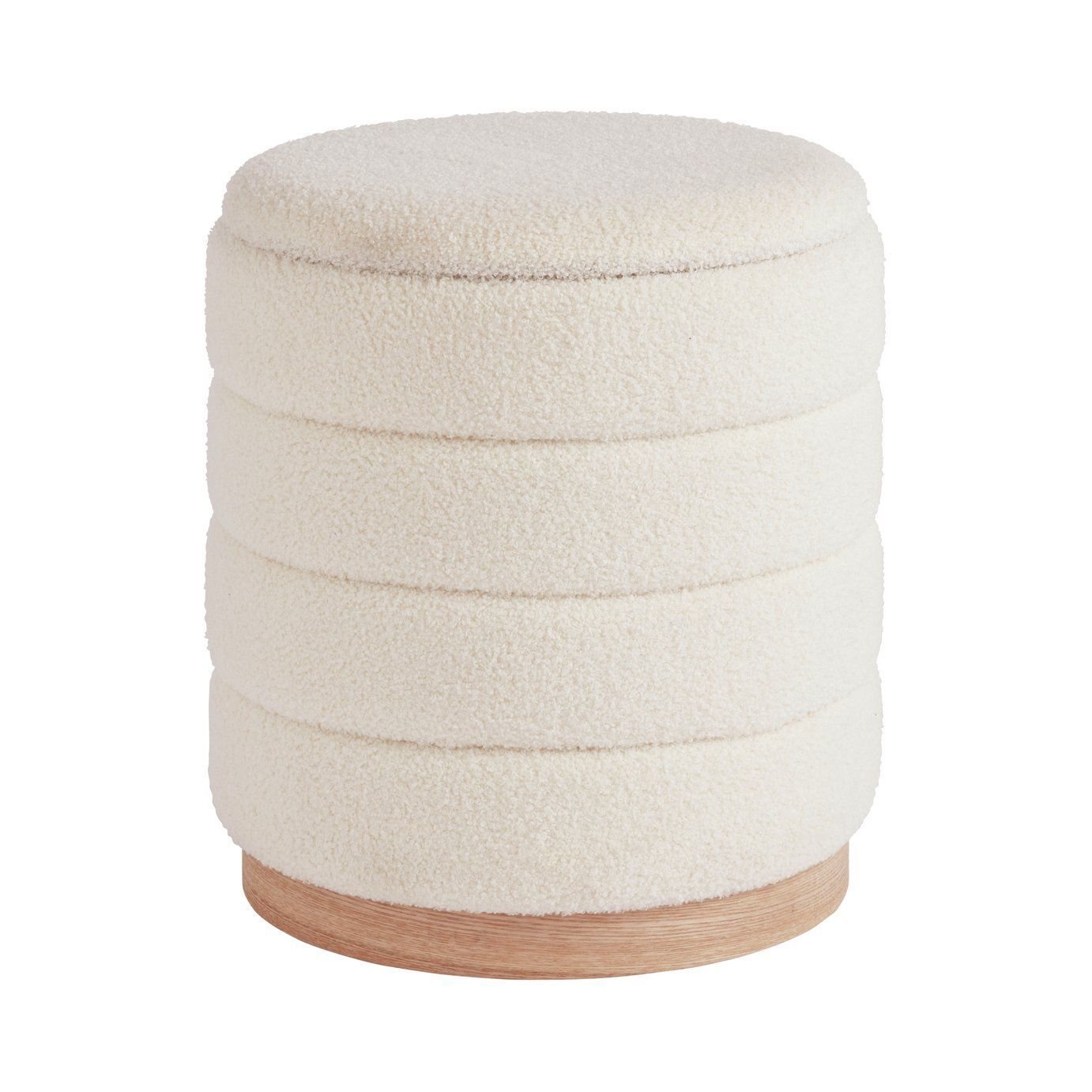 Gfw Otis Boucle Storage Ottoman - Cream