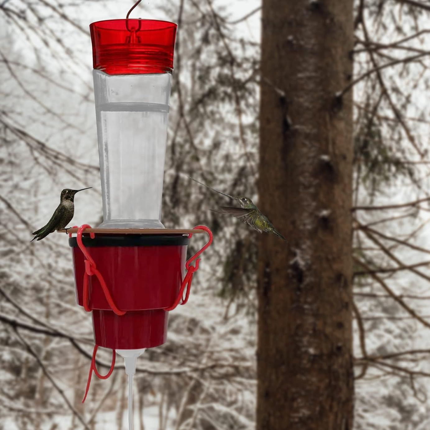 Hummingbird Feeder Heater, Heated Hummingbird Feeders for Outdoor, Bird Feeder Heater Attaches to Bottom Feed Hummingbirds in Freezing Weather Winter Outdoor Garden (feeder Not Included) (1)