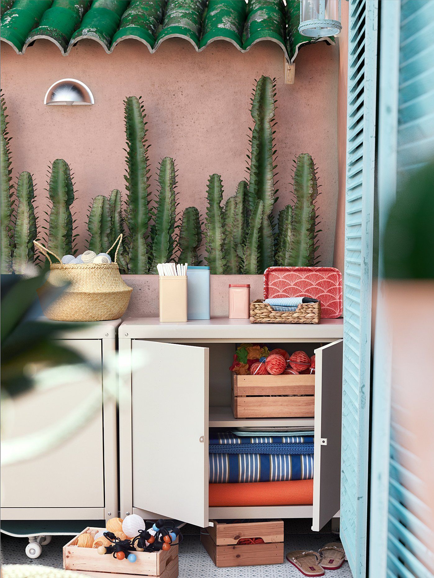 Kolbj&amp;Ouml;rn Cabinet In/outdoor - Beige 80x81 Cm