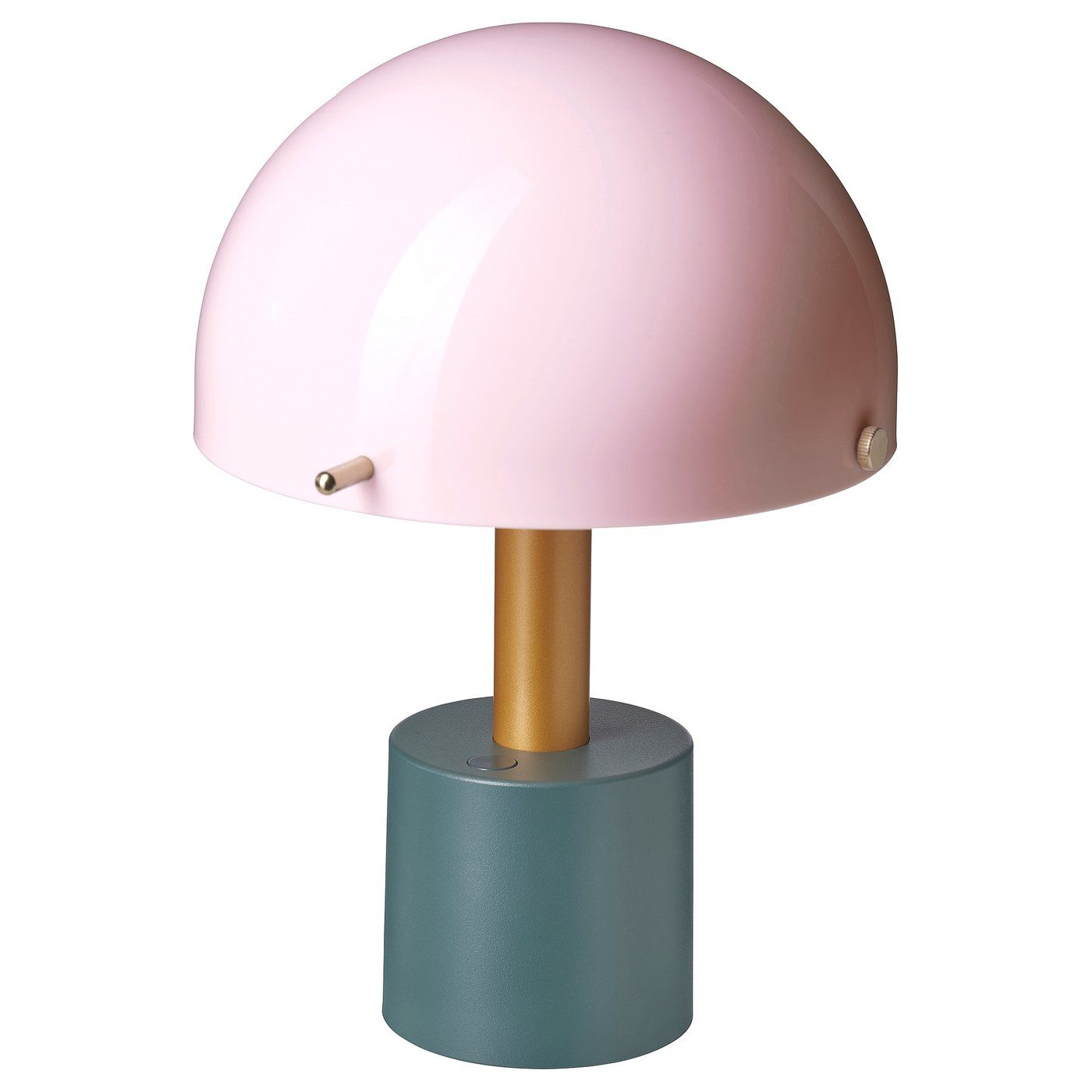 N&amp;Ouml;dmast Led Portable Lamp, Battery Operated - Light Pink/dark Gray-Green 10 &amp;frac14; &quot;