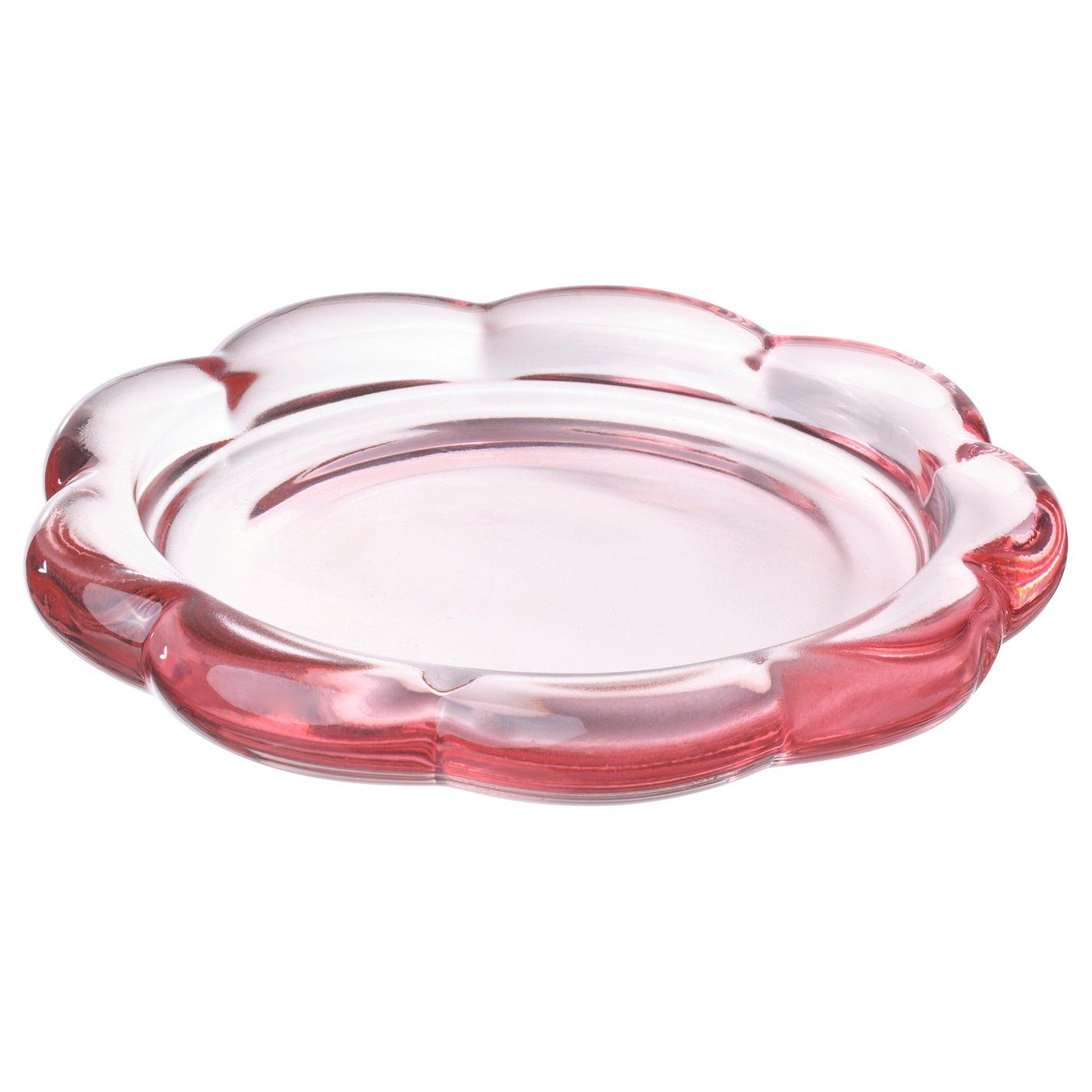 Bladf&amp;Aring;gel Candle Dish - Pink 4 &amp;frac14; &quot;