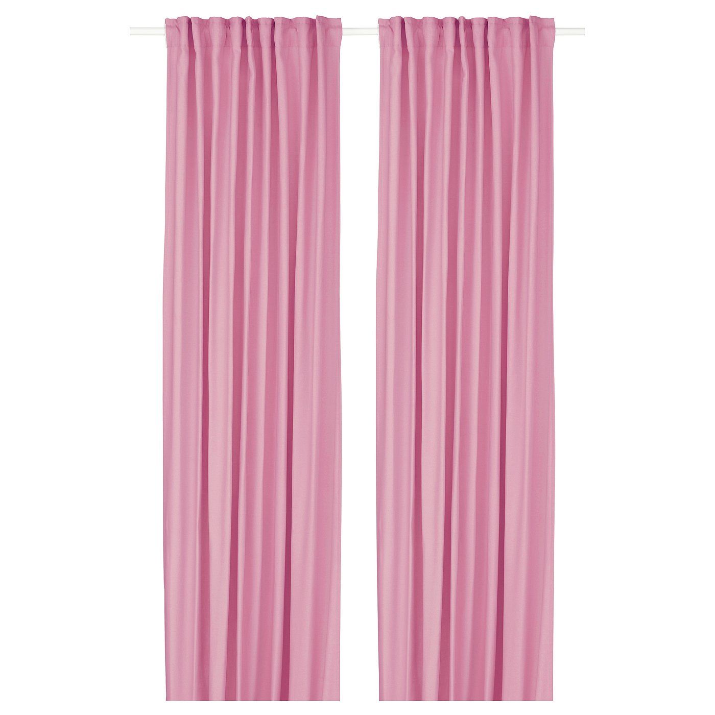 Ginstmott Curtains, 1 Pair - Pink/with Heading Tape 57x98 &quot;