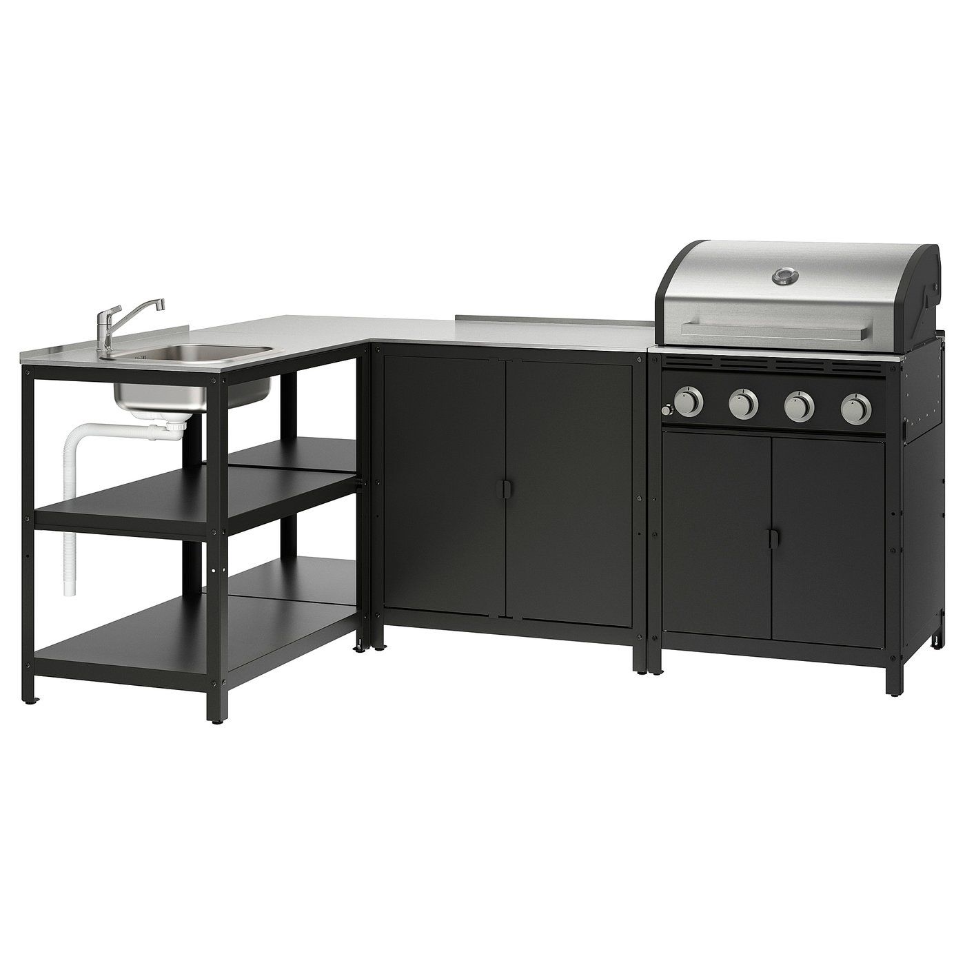 Grillsk&amp;Auml;r Outdoor Kitchen - Stainless Steel 86 1/4x57 7/8 "