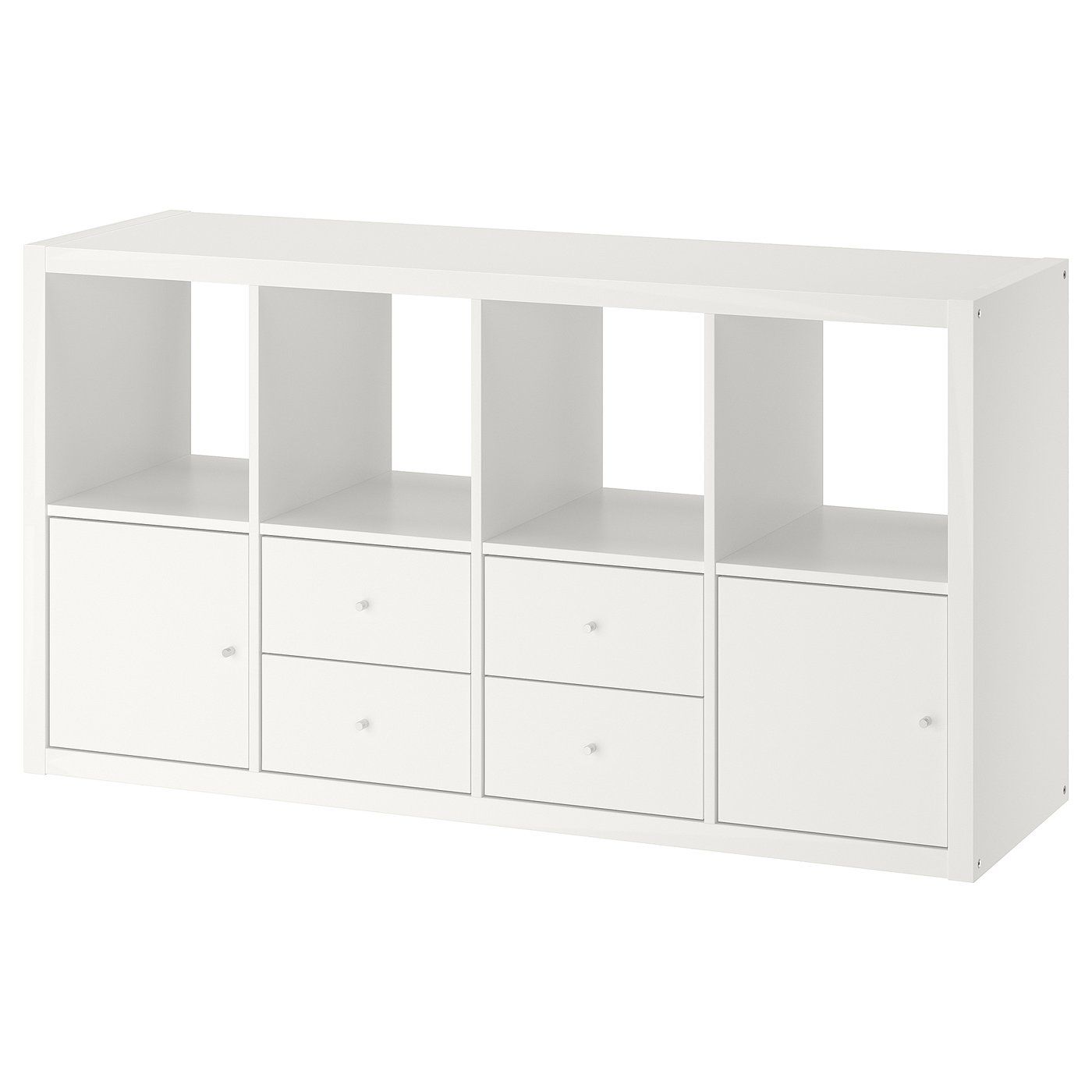 Kallax Shelf Unit With 4 Inserts - White 57 5/8x30 1/8 "