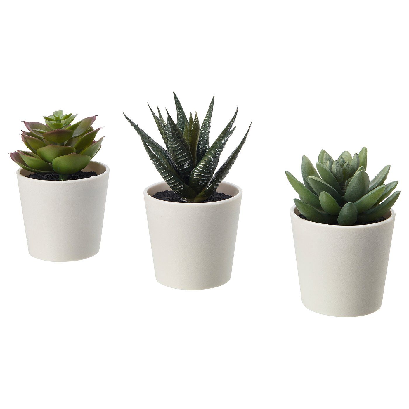 Fejka Artificial Potted Plant With Pot - Indoor/outdoor Succulent 2 &amp;frac14; " 3 Pack