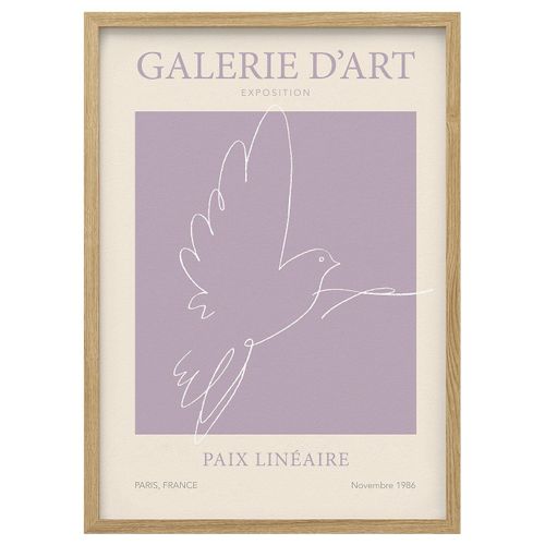 R&Ouml;dalm Frame With Poster Paix Lineair