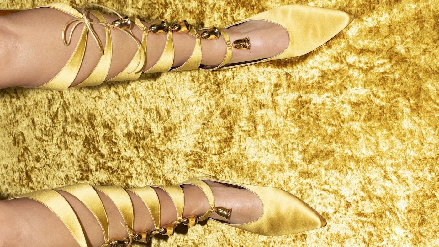 MANOLO BLAHNIK Listony リストニー　(gold) MANOLO BLAHNIK Listony リストニー(gold)
