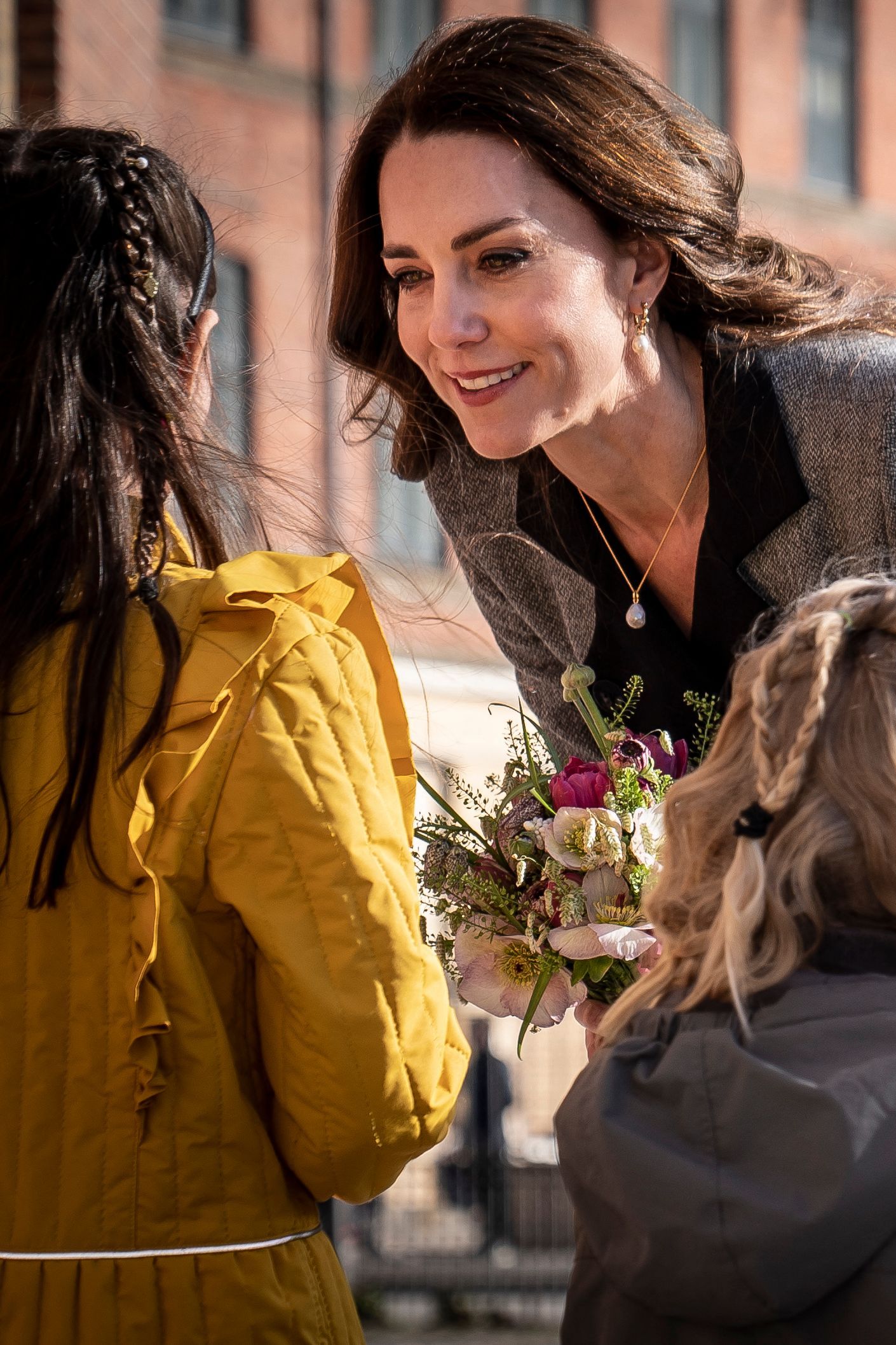Catherine, Duchess of Cambridge (L) and Crown Princess Mary of Denmark in Copenhagen, Denmark, February 23, 2022 (Photo by MADS CLAUS RASMUSSEN/Ritzau Scanpix/AFP via Getty Images)