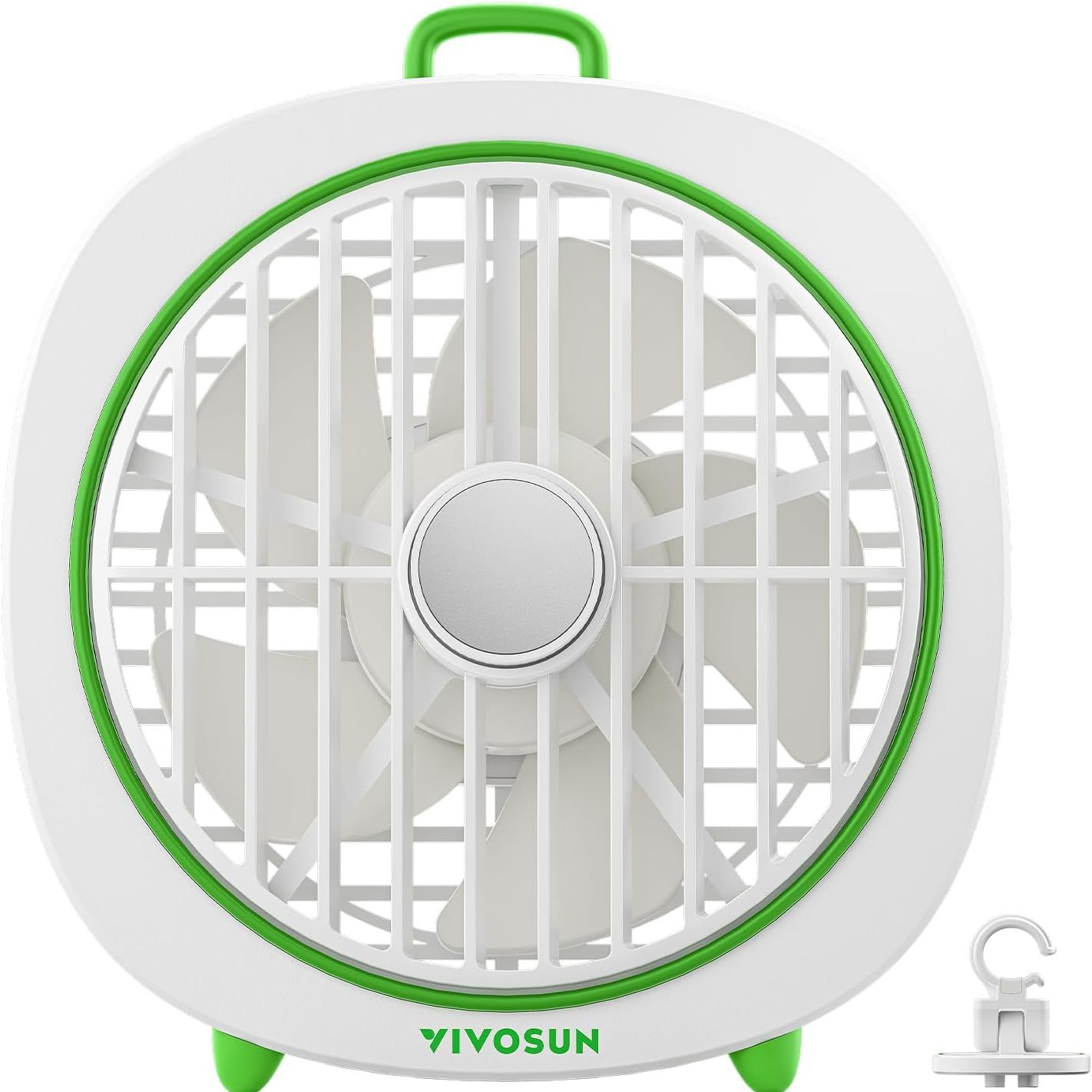 Vivosun Aerowave D4, 4&amp;rdquo; Grow Tent Clip Fan With Detachable Hook, 3-Speed Strong &amp;amp; Quiet Airflow, Adjustable Airflow Angle for Hydroponics, Circulation &amp;amp; Cooling, White, 1-Pack