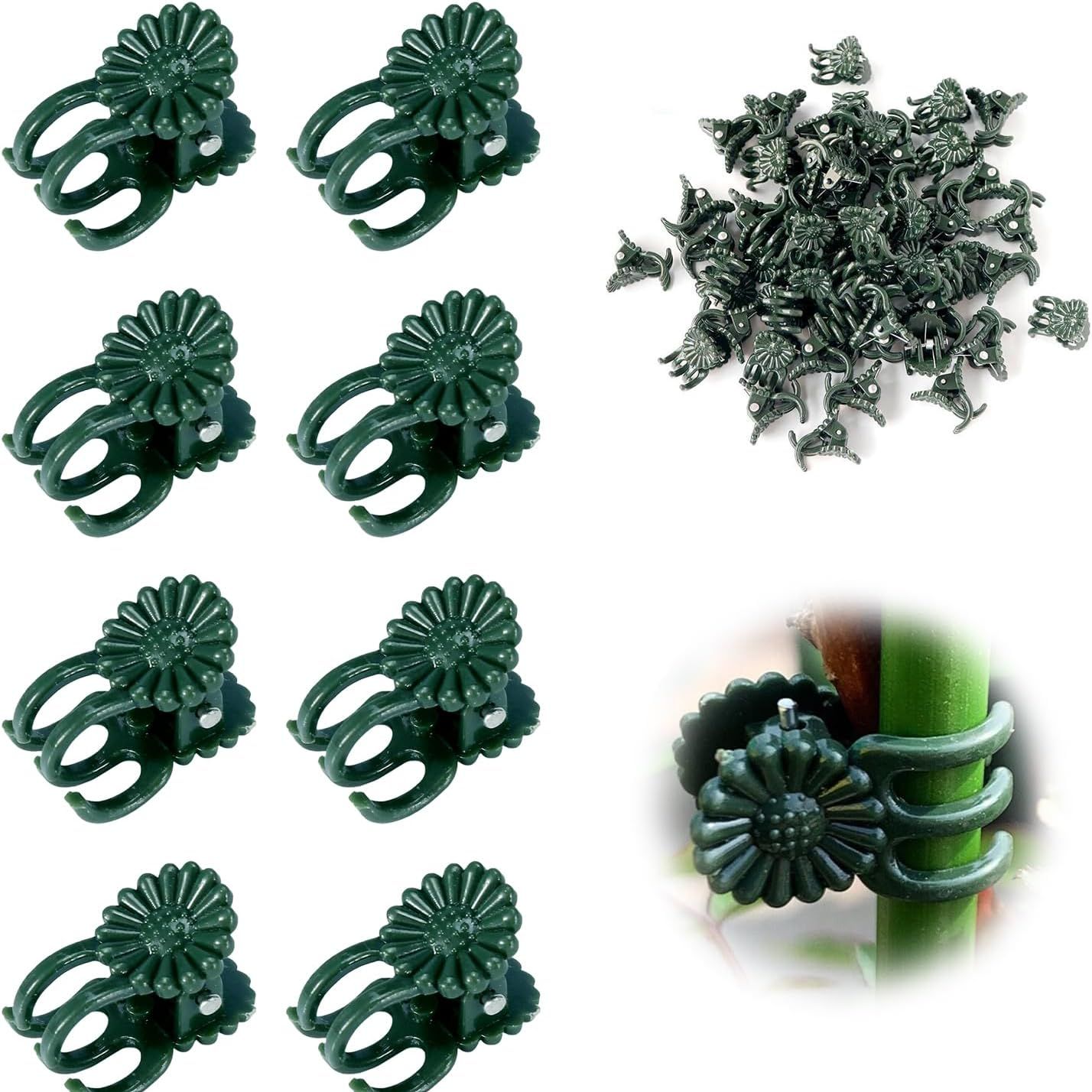 Yfaniti 100 Pcs Plant Clips Orchid Clips,plant Orchid Support Clips,flower and Vine Clips&amp;#65292;garden Clips&amp;#65292;plant Clips for Climbing Plants