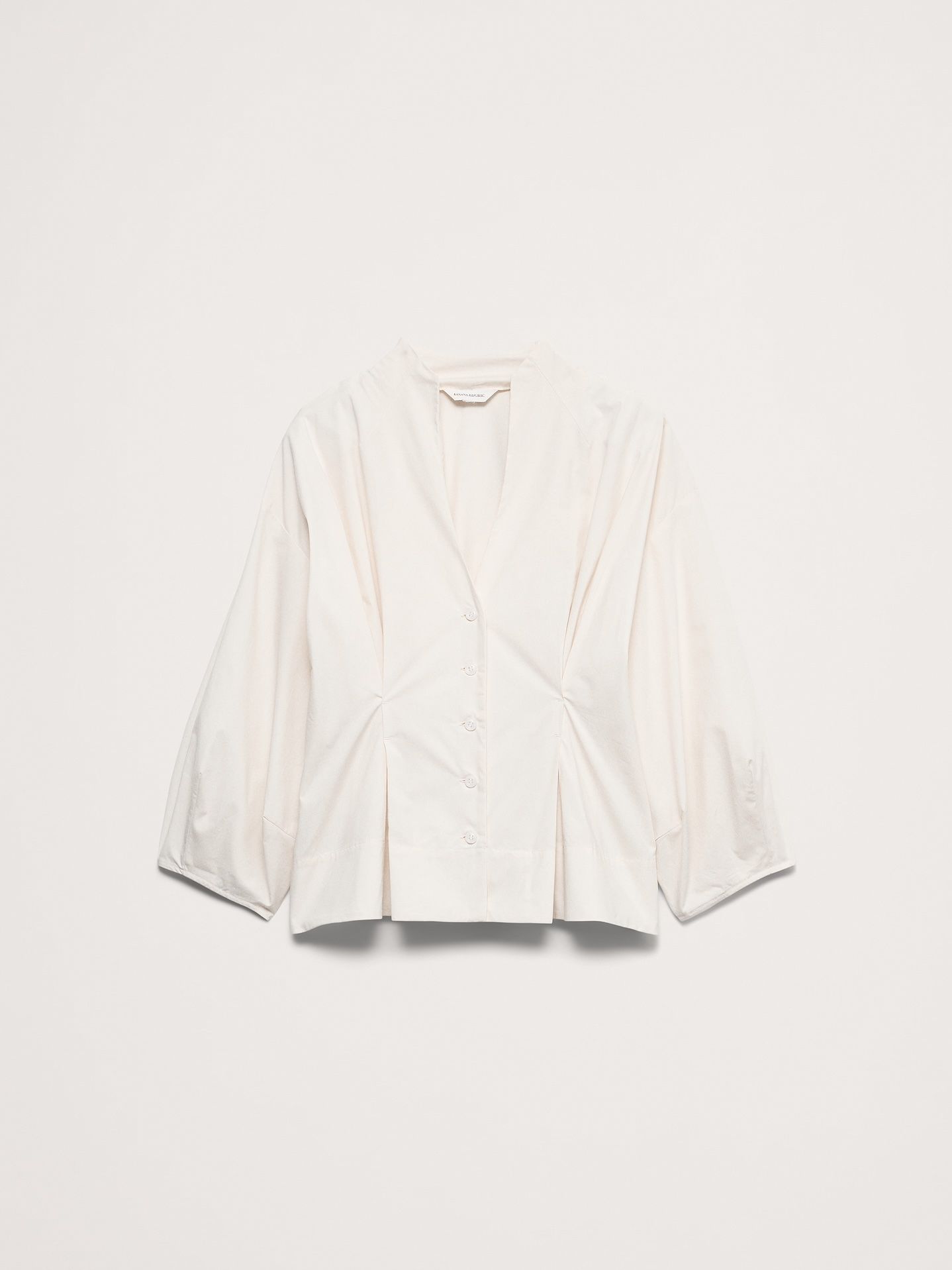 Banana Republic, Cotton Poplin Cinched-Waist Shirt