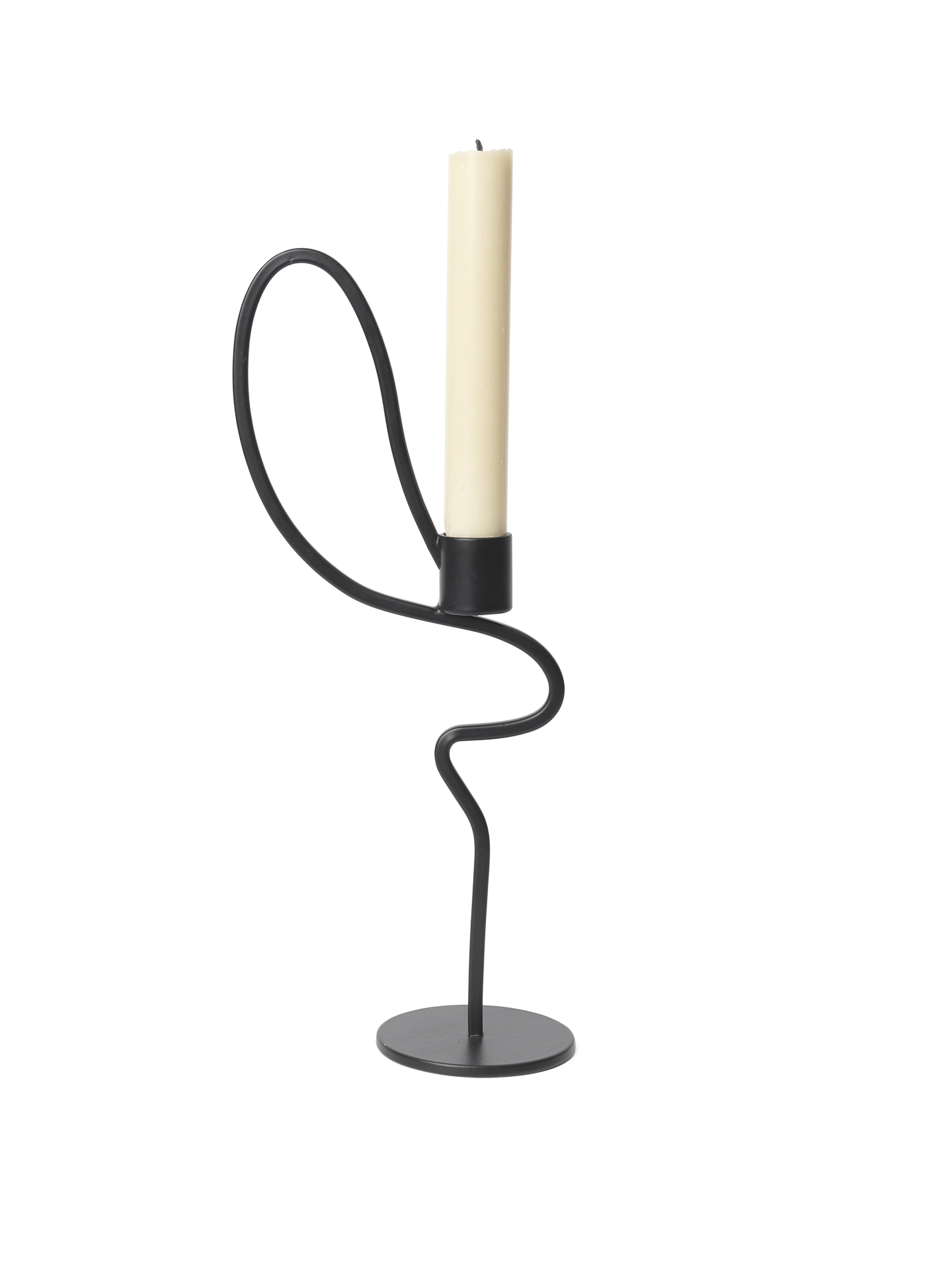 Valse Candle Holder - Tall - Black