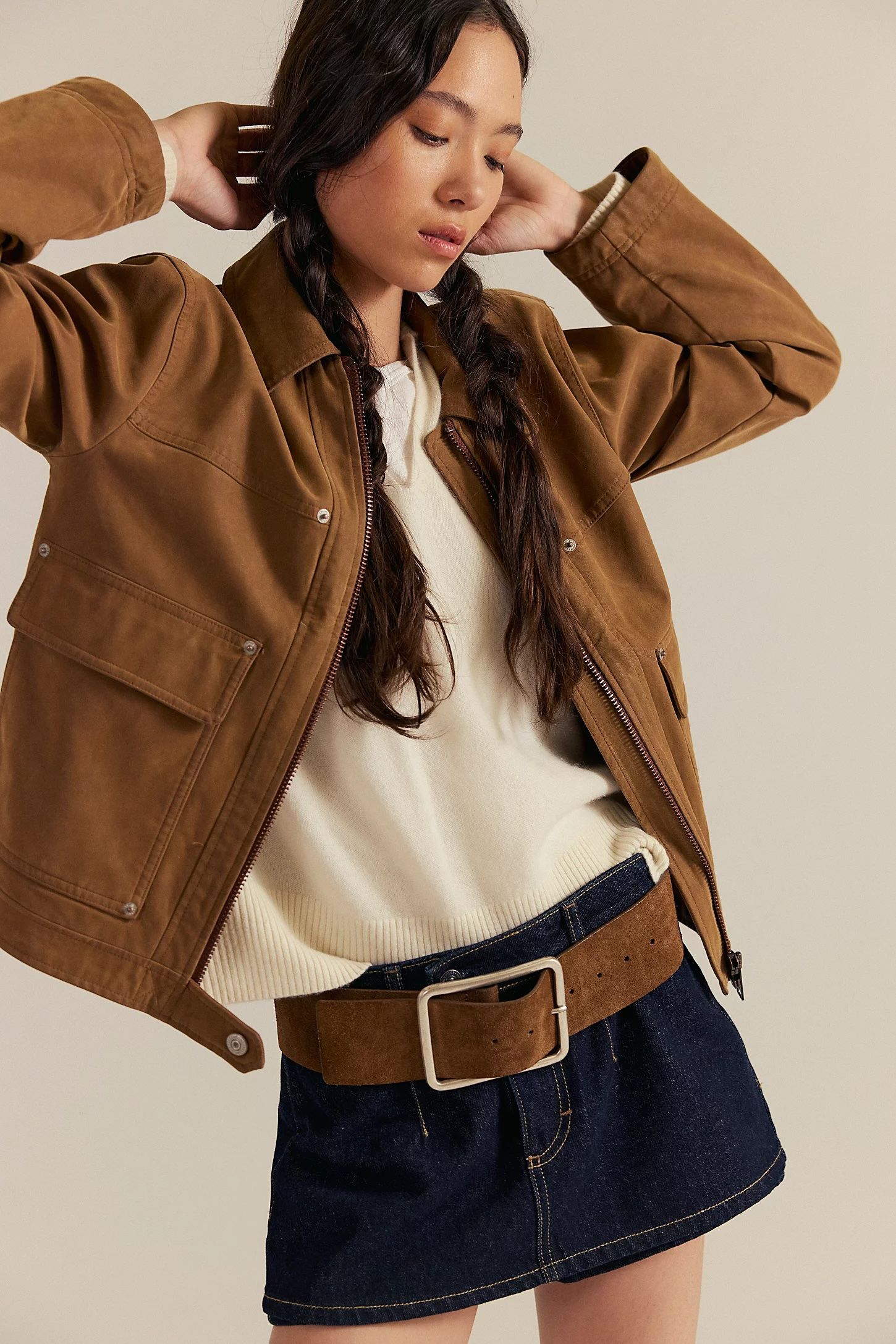 Free People Blair Vegan Suede Jacket