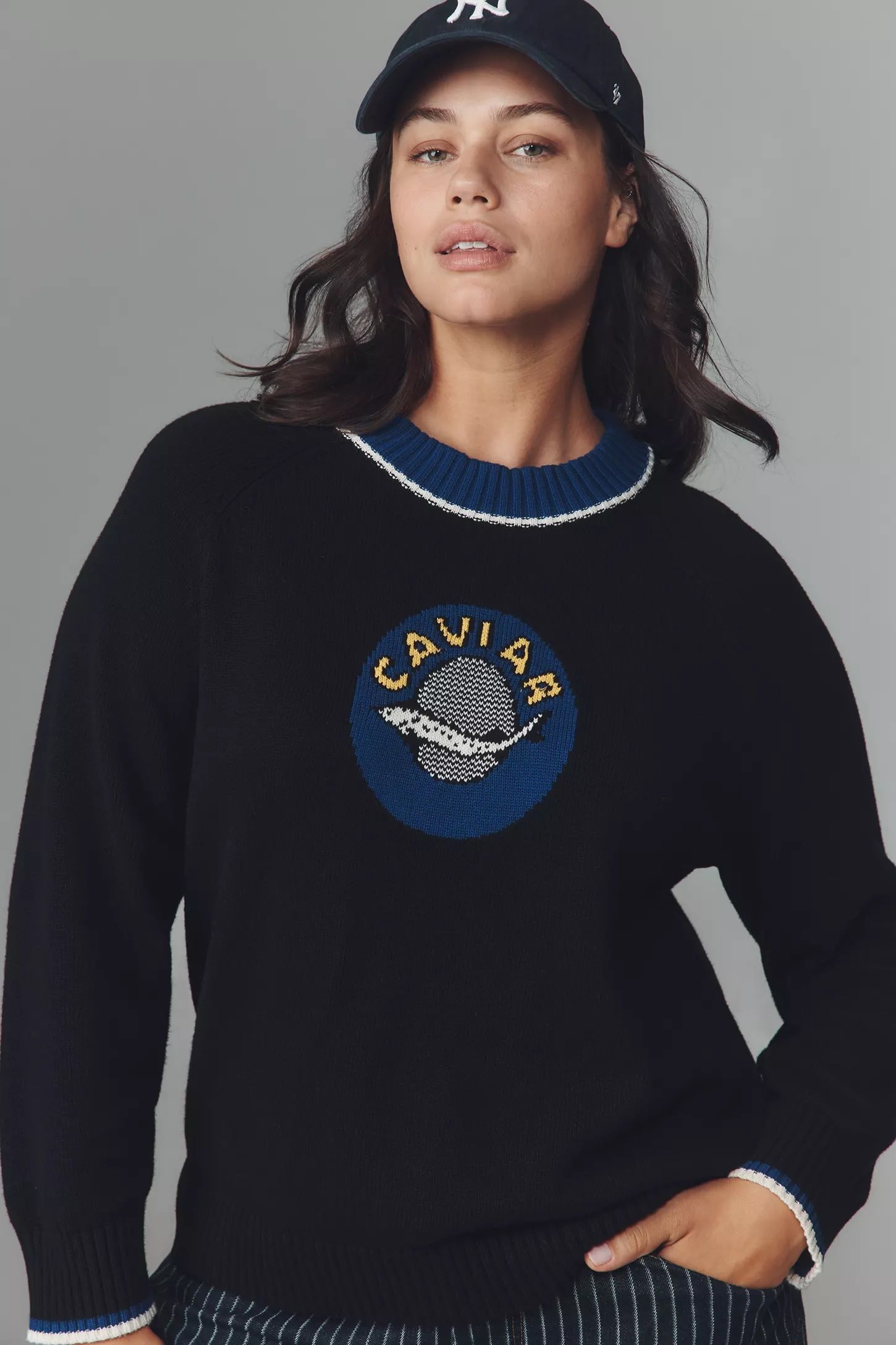 Rachel Antonoff Caviar Intarsia Sweater