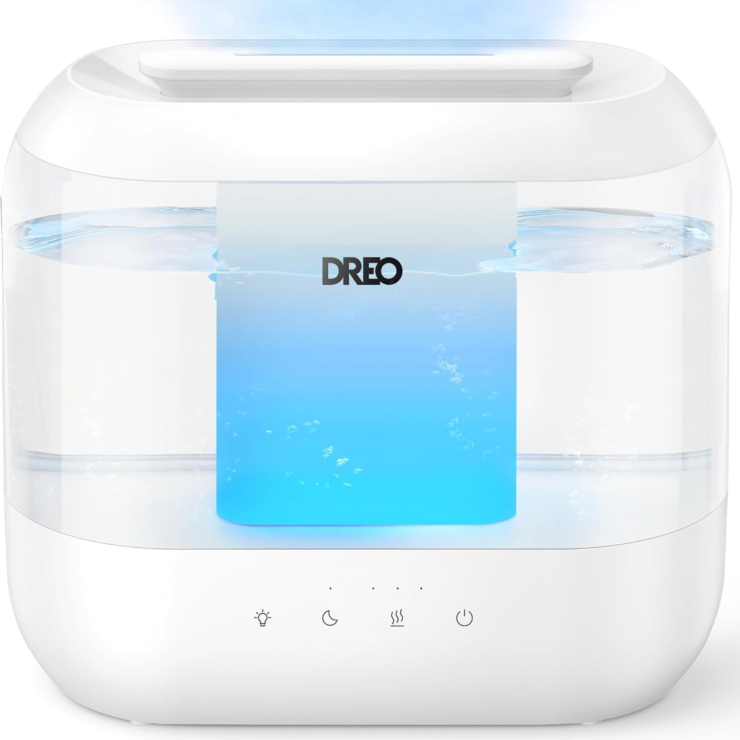 Dreo Humidifiers for Bedroom, 4l Top Fill for Large Room, 36h Runtime, 28 Db Quiet Supersized Cool Mist Air Humidifier for Baby Nursery, Plants, Indoor, Night Light, Easy to Clean &amp;amp; Fill, White
