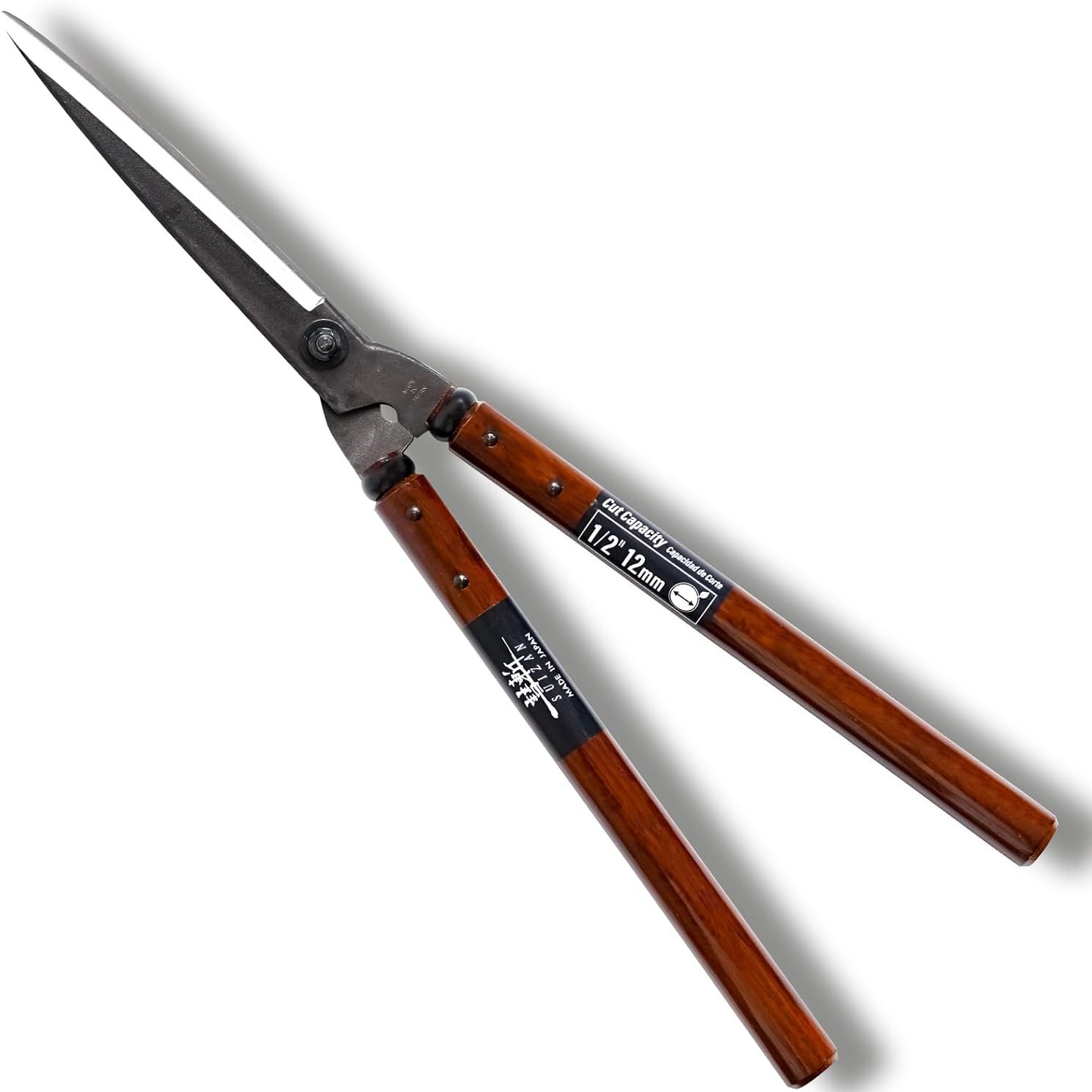 Suizan Hedge Shears 22.6" - Professional Japanese Garden Clippers for Precise Trimming Gardening Tools