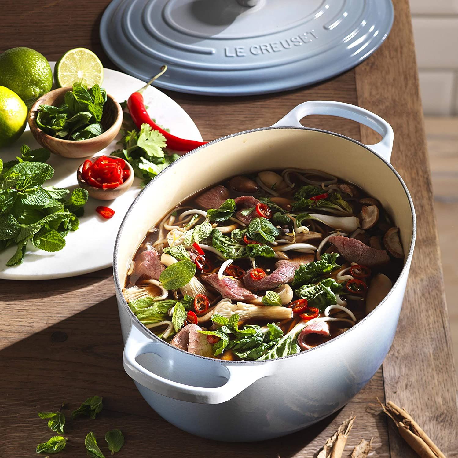 【新品未使用】LE CREUSET CASSEROLE 20cm (青) Le Creuset 3 1/2 qt Rectangular Marine Blue Enameled