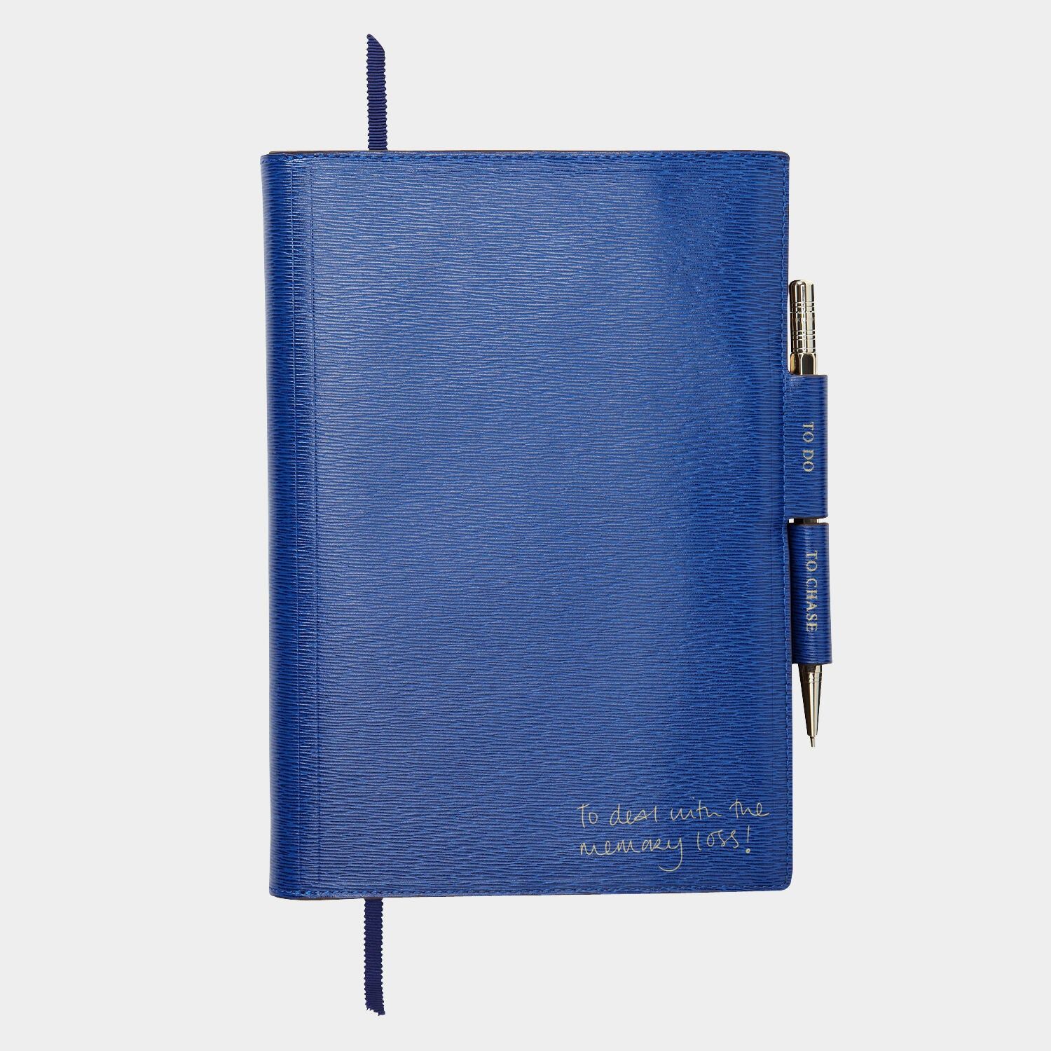Bespoke A5 Two Way Journal | London Grain in Cobalt