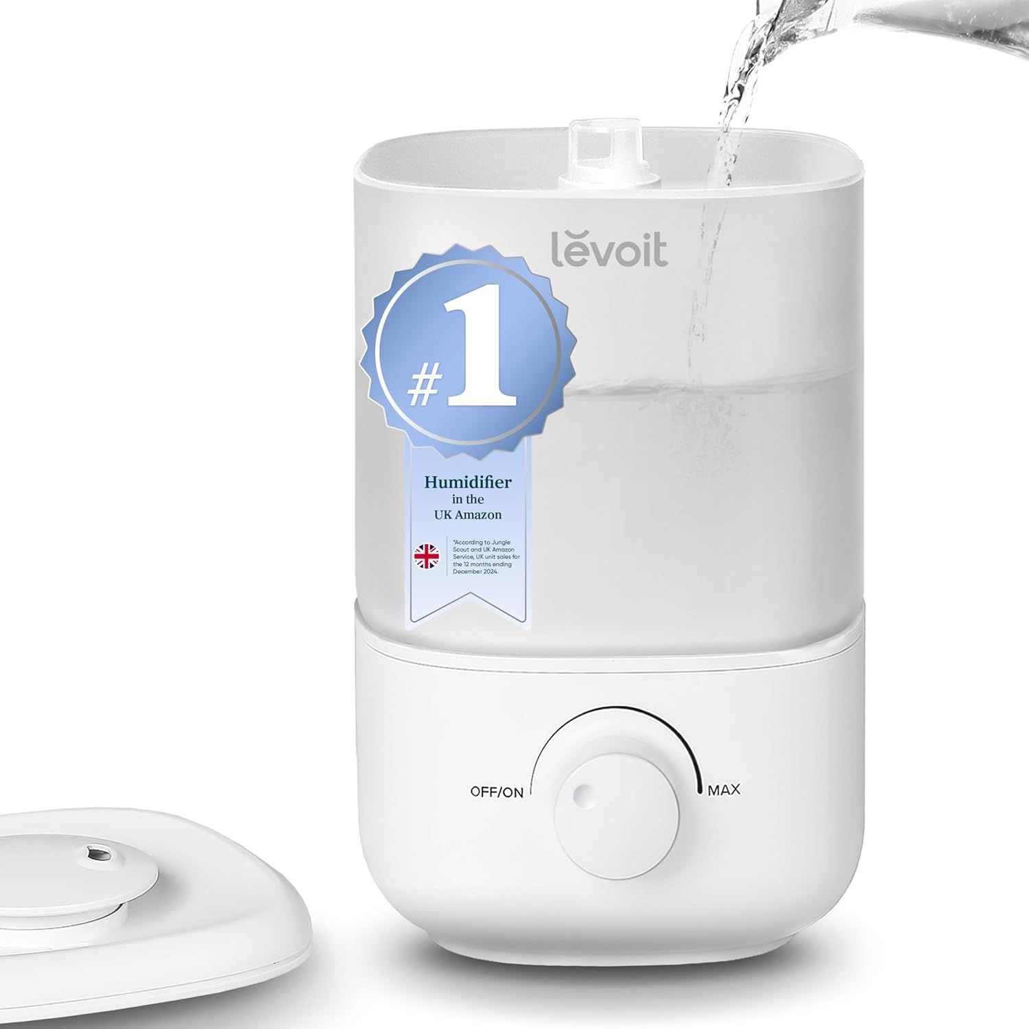 Levoit Humidifier for Bedroom, Ultra-Quiet 23db, Easy to Fill &amp;amp; Clean, Cool Mist Air Humidifier for Home, Baby Nursery &amp;amp; Plants With 360&amp;deg; Rotation Nozzle, Auto Shut-Off and Top Fill, Up to 25h