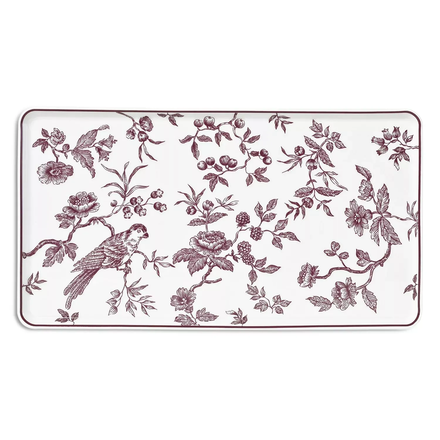 Bernardaud, Porcelain Bird Motif Rectangular Platter