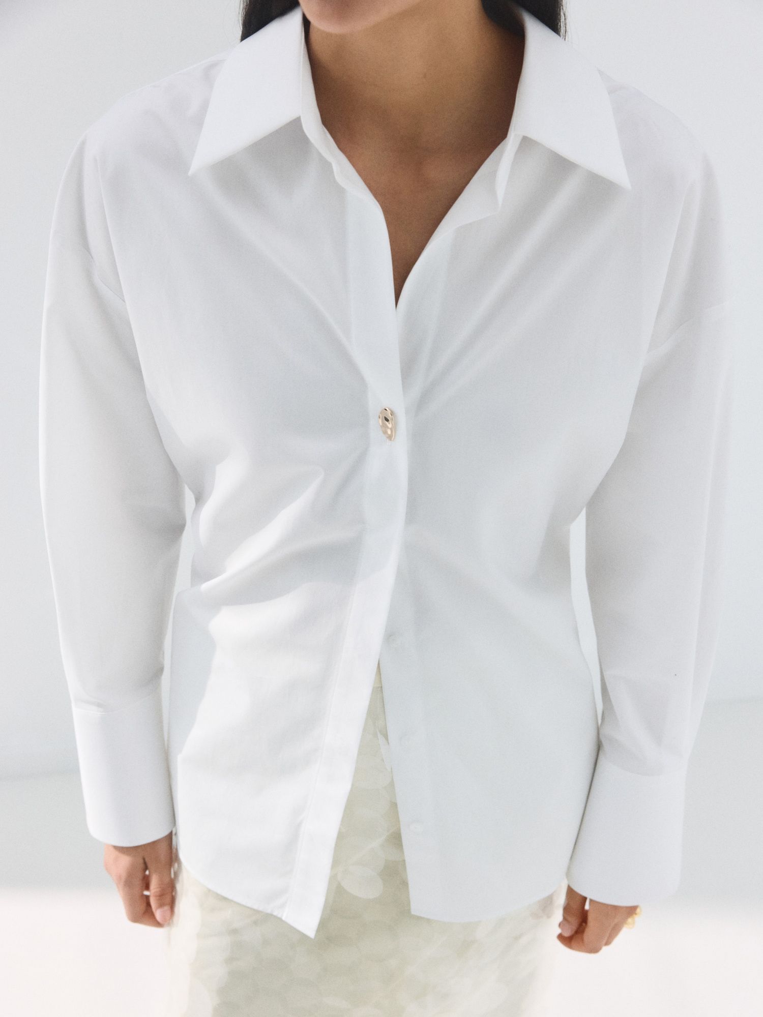 Cotton Shirt With Jewel Buttons - Women | Mango Usa