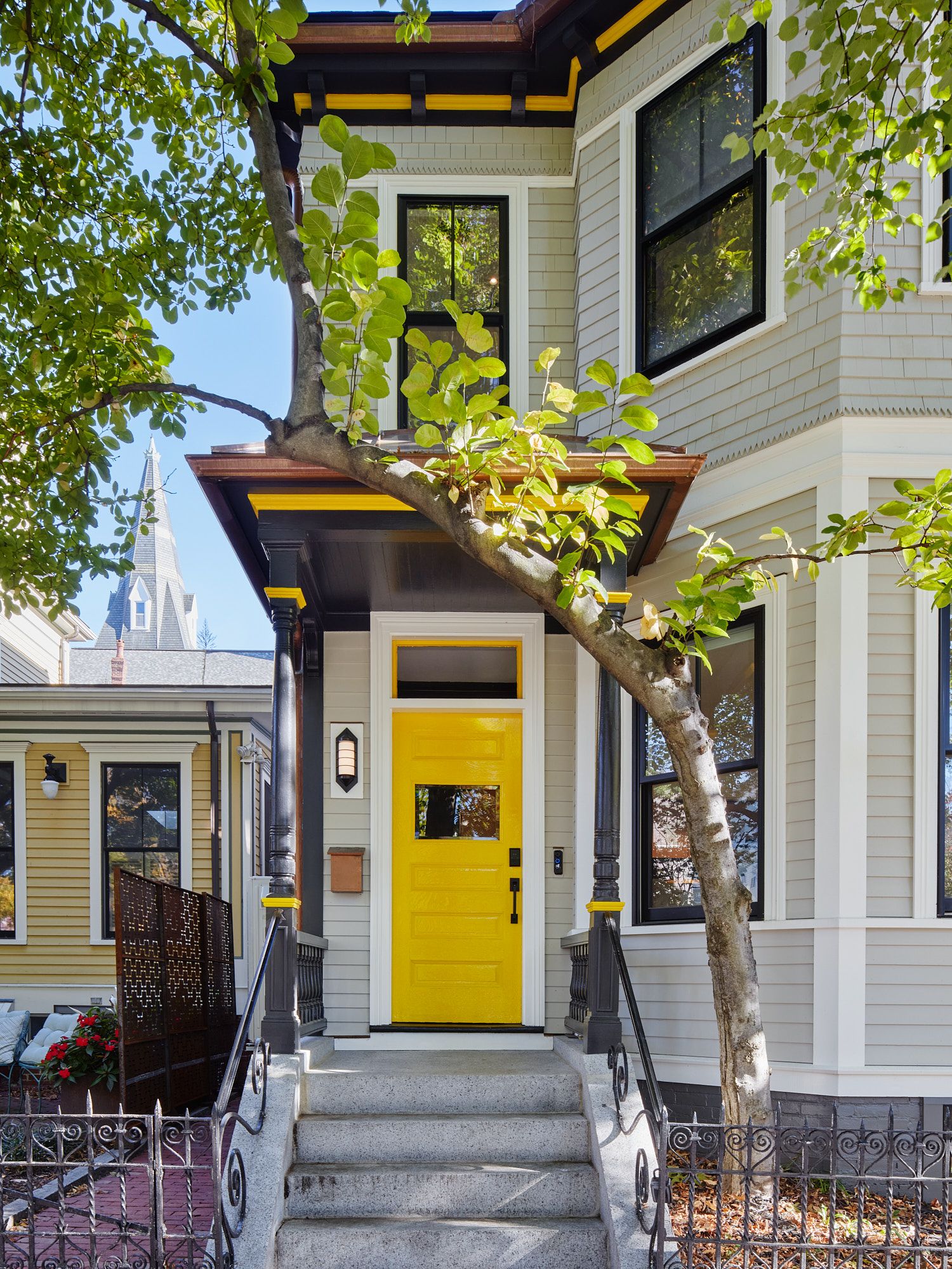yellow front door
