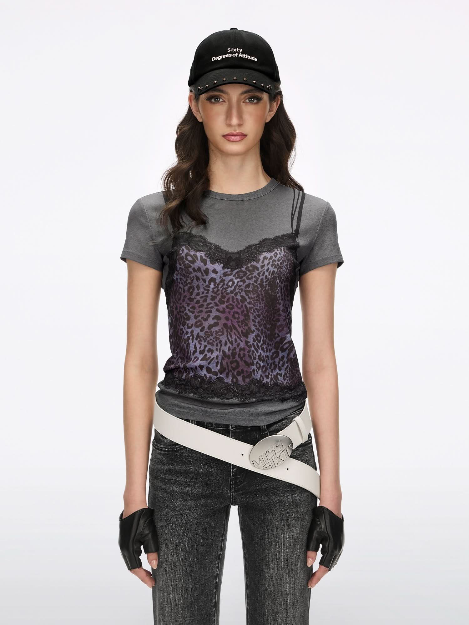 Printed T-Shirt - Dark Grey / Xs