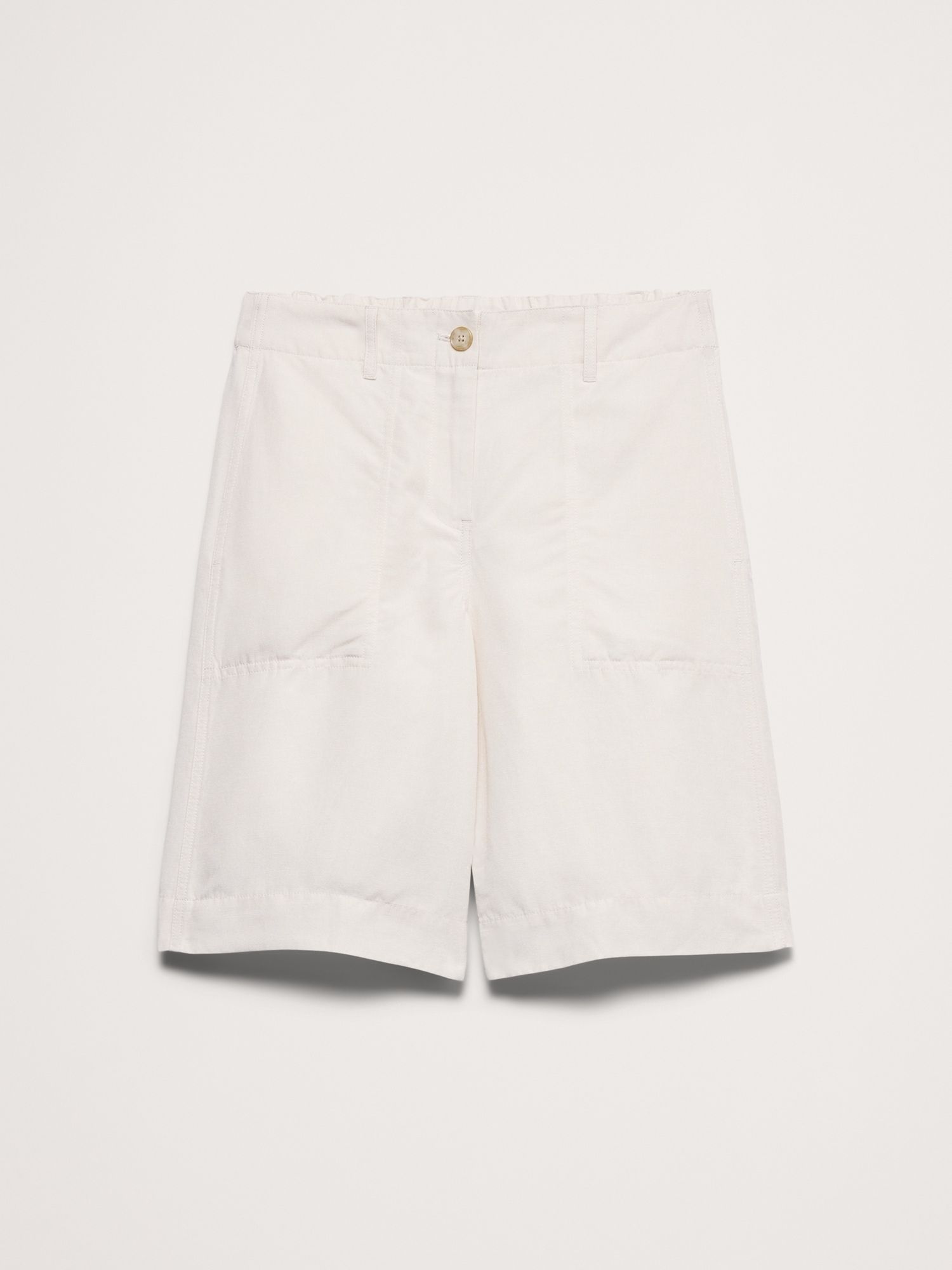 Mid-Rise Tencel&amp;trade;-Linen Bermuda Short