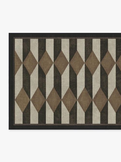 Black & Camel Tufted Rug