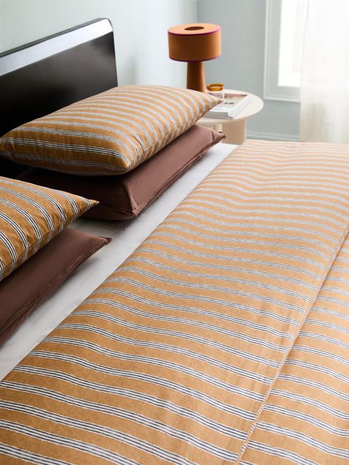 Tricolour Striped Percale Cotton Duvet Cover