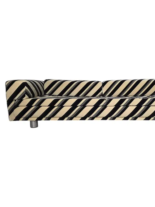 Howard Keith &ldquo;Diplomat&rdquo; Sofa in Original Sereno Striped Upholstery, 1970s