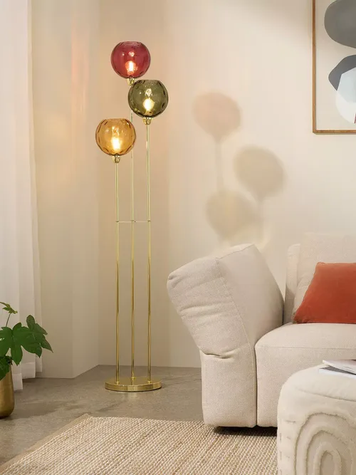 Made Ilaria Triple Floor Lamp, Green