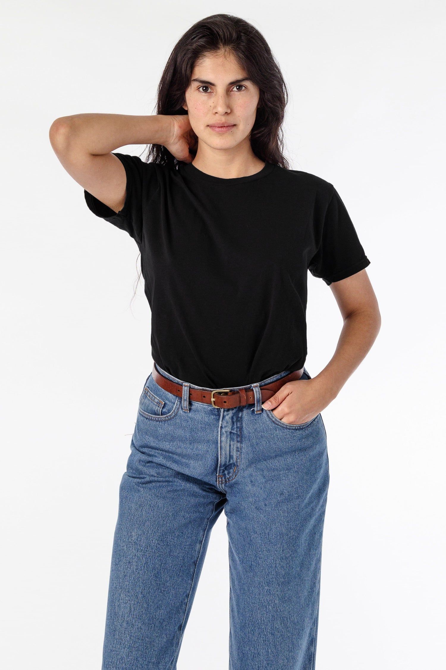 Los Angeles Apparel, Garment Dyed Short Sleeve Boyfriend Tee