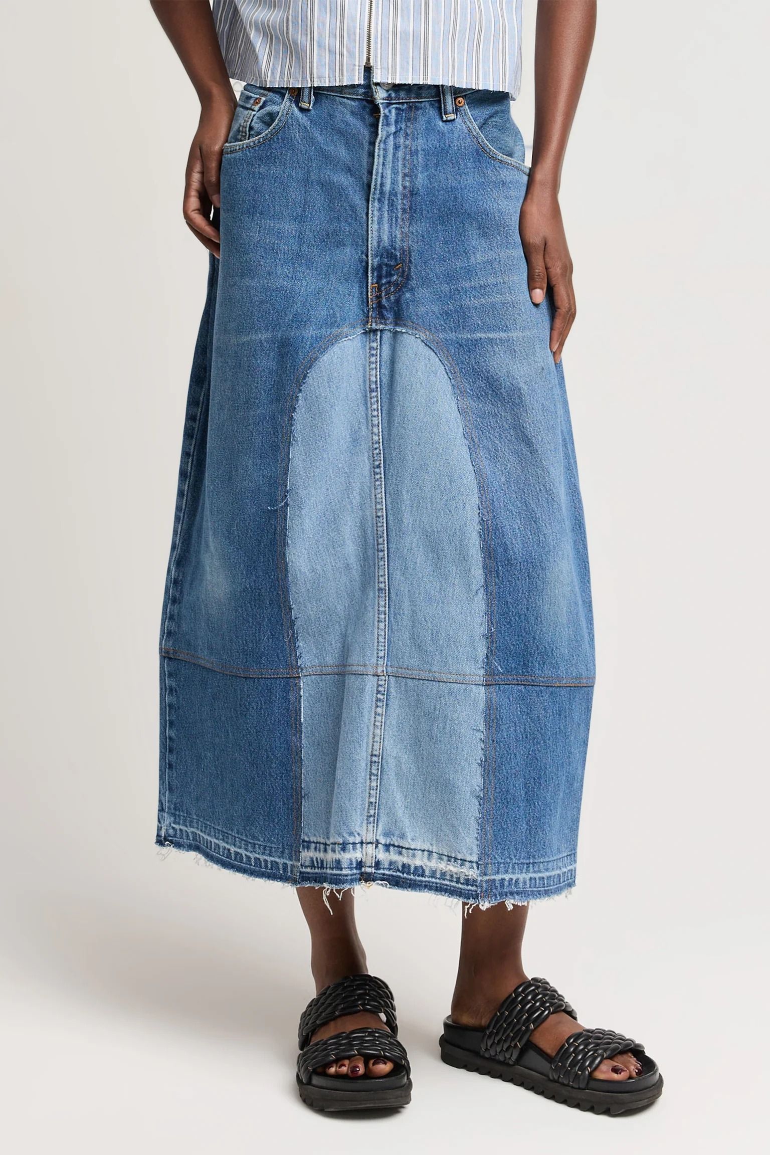 Rentrayage, Elisa Denim Maxi Skirt