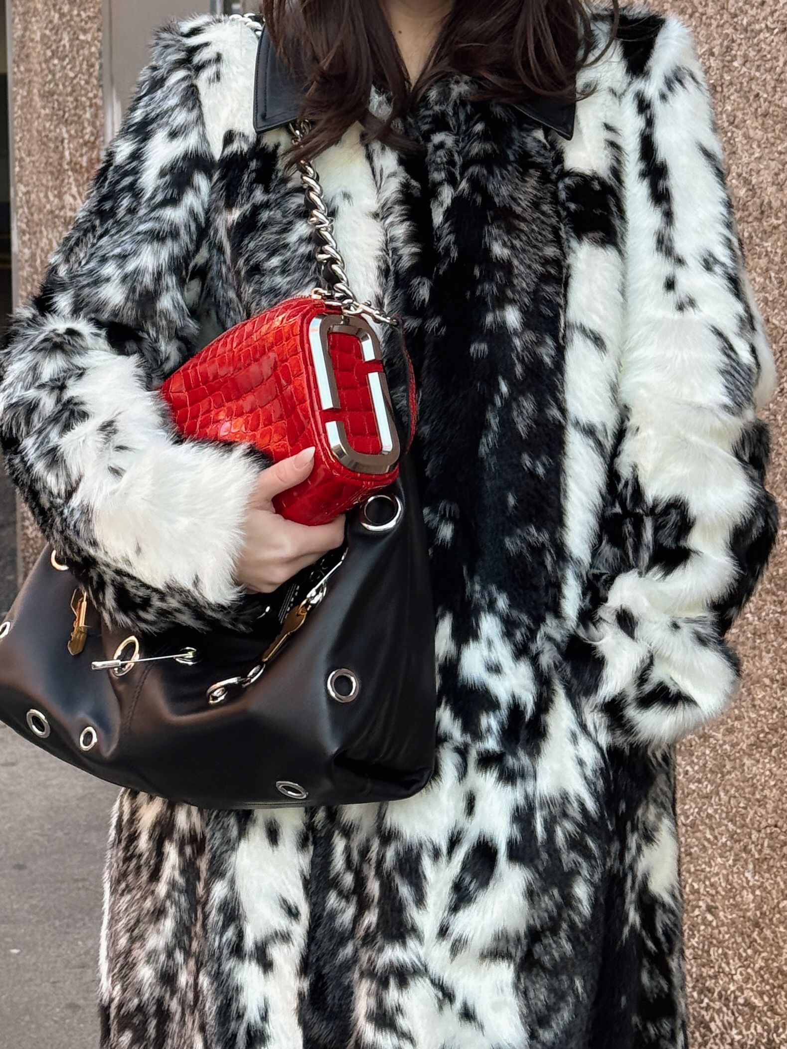 Bella Gerard's first attempt at double-bagging in the winter