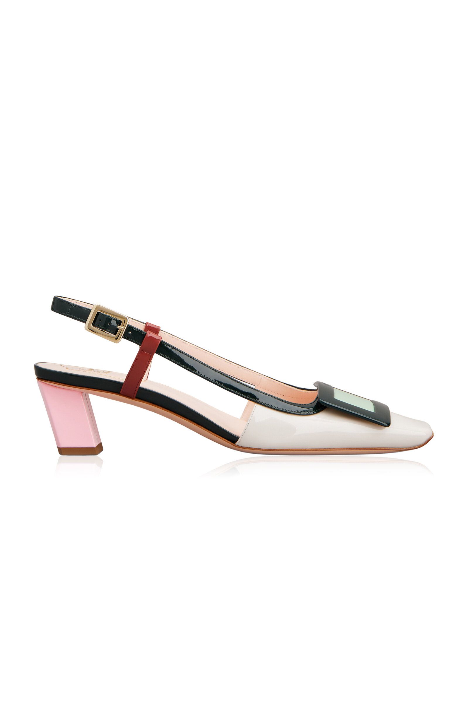 Belle Vivier Leather Slingback Pumps