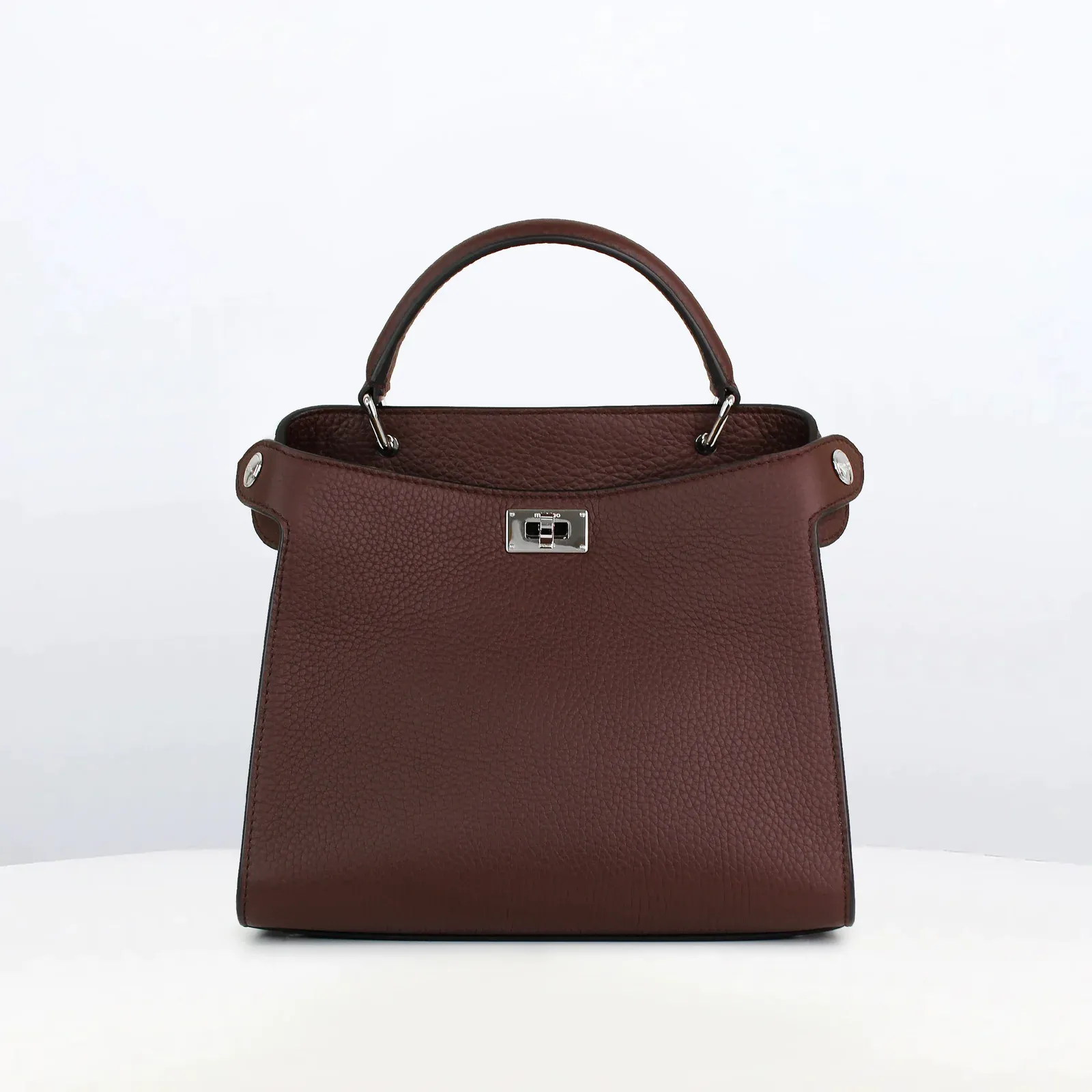 Michino Paris, Leather Handbag Lutece Mini Prune