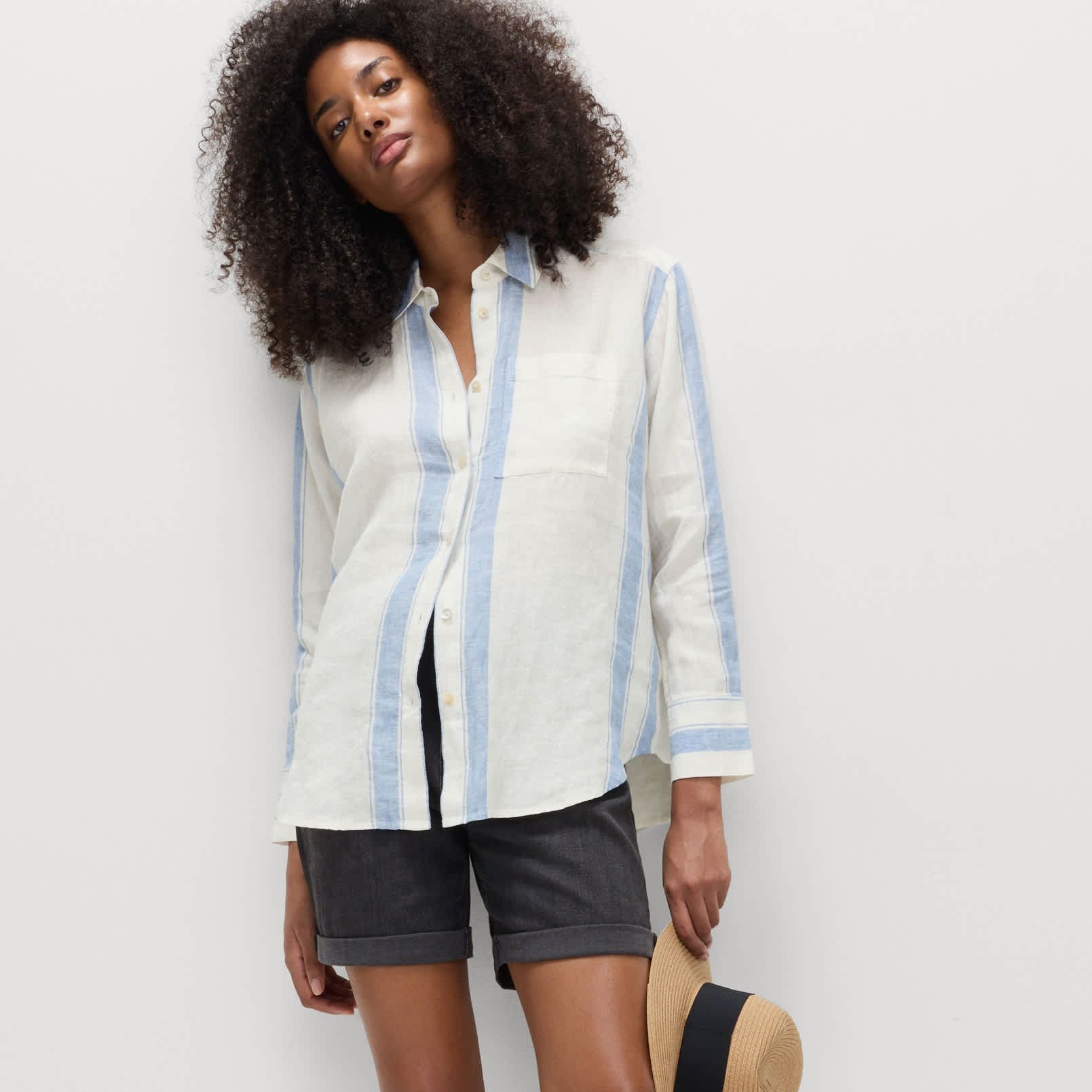 Pure Linen Striped Shirt